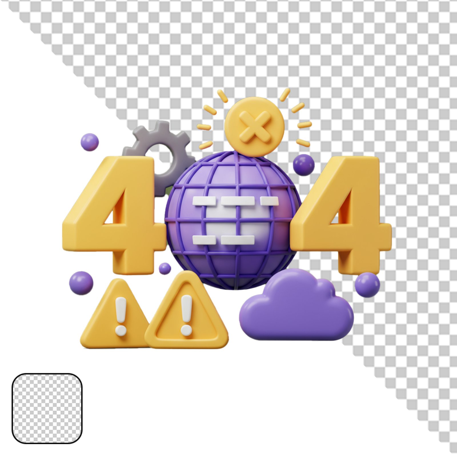 3D 404 Error Page Not Found Concept Transparent PNG