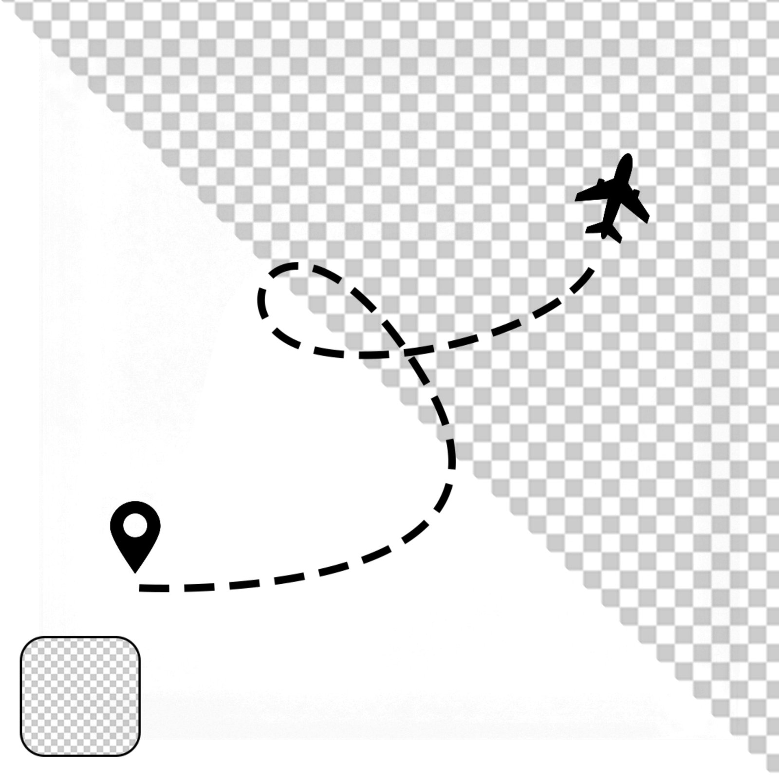 Abstract Black Overlay Effect With Transparent Background