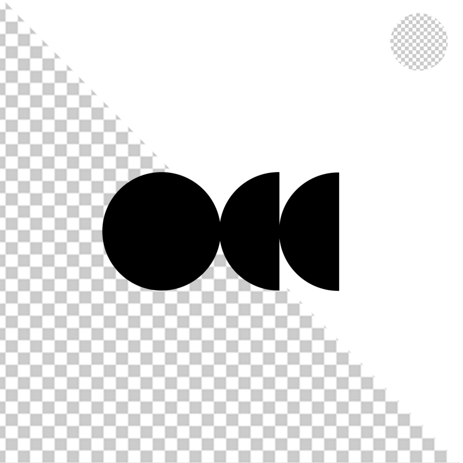 Abstract Geometric Black Shape Design Element PNG With Transparent Background