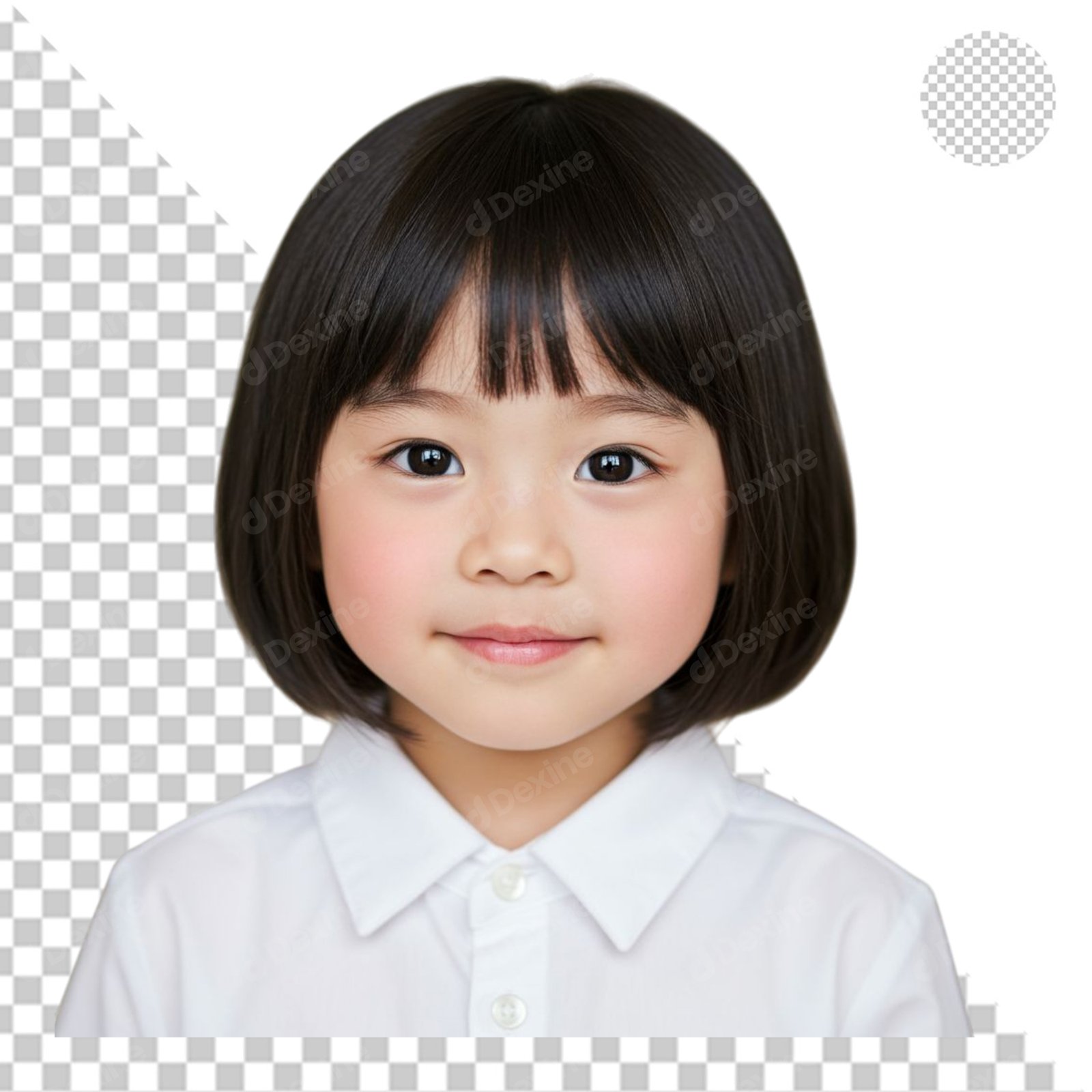 Adorable Young Asian Girl Smiling Cutout With Transparent Background