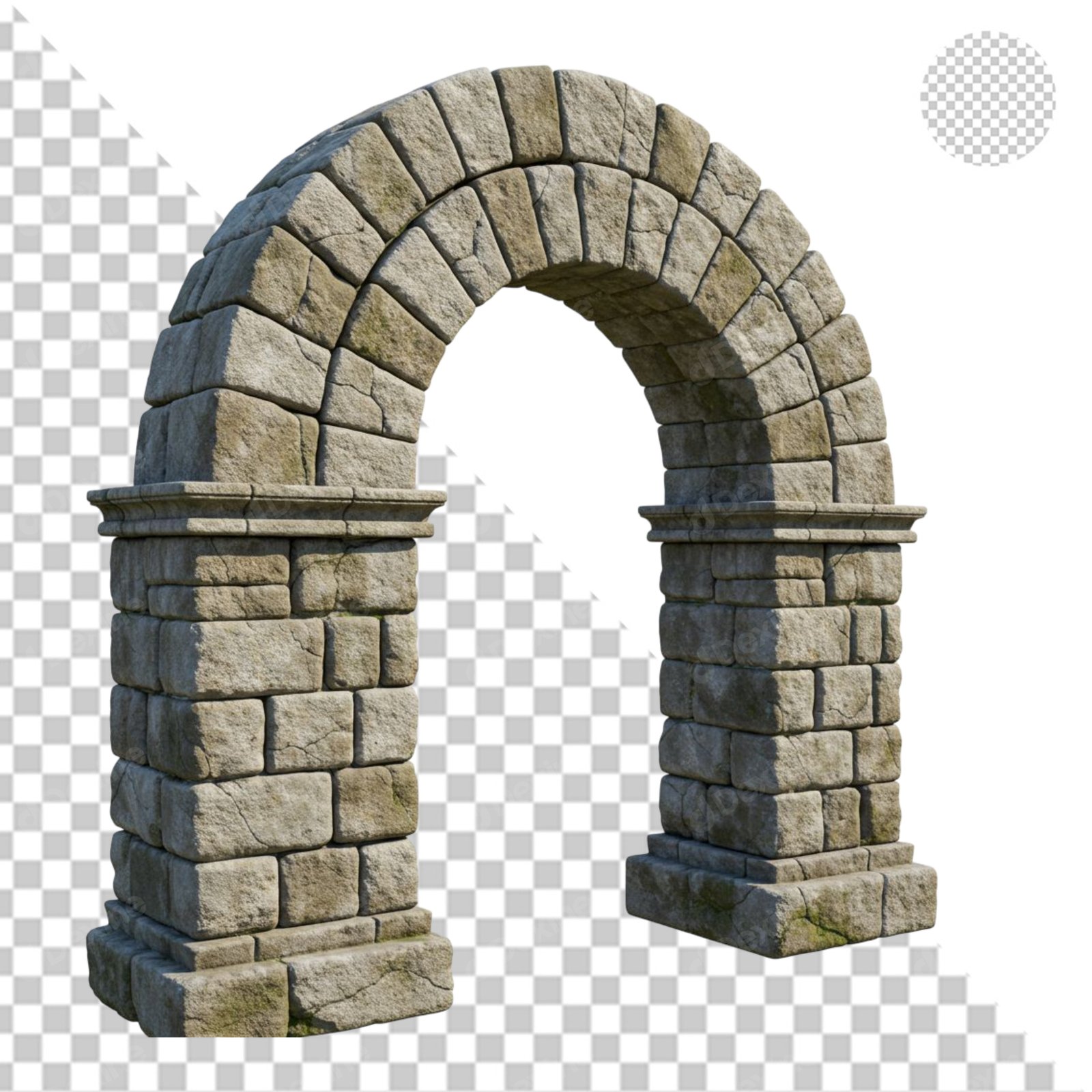 Ancient Stone Archway With Transparent Background For Historical Design