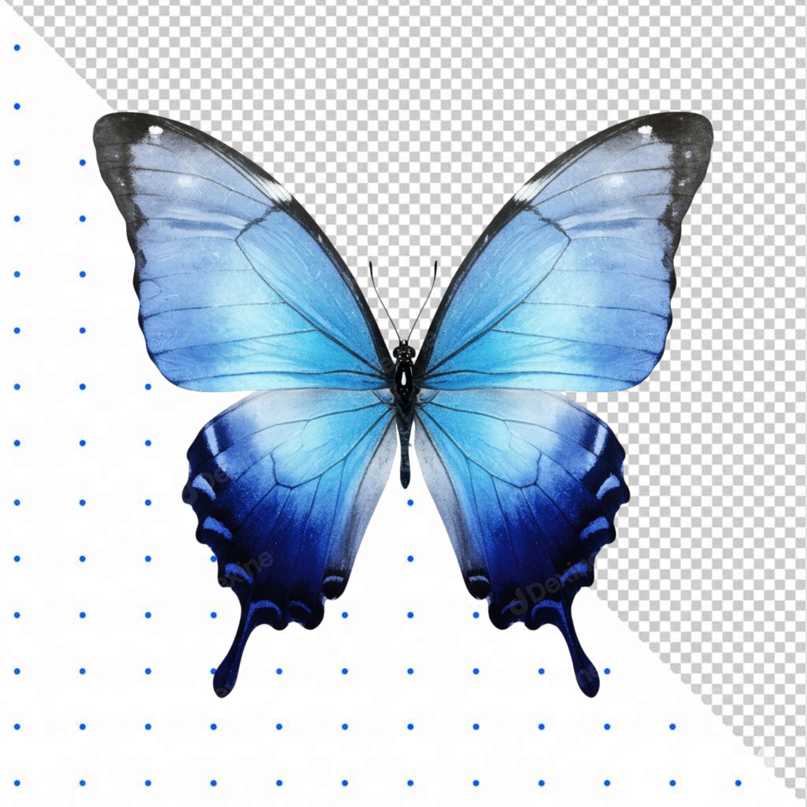 Beautiful Blue Butterfly PNG Cutout For Nature Designs