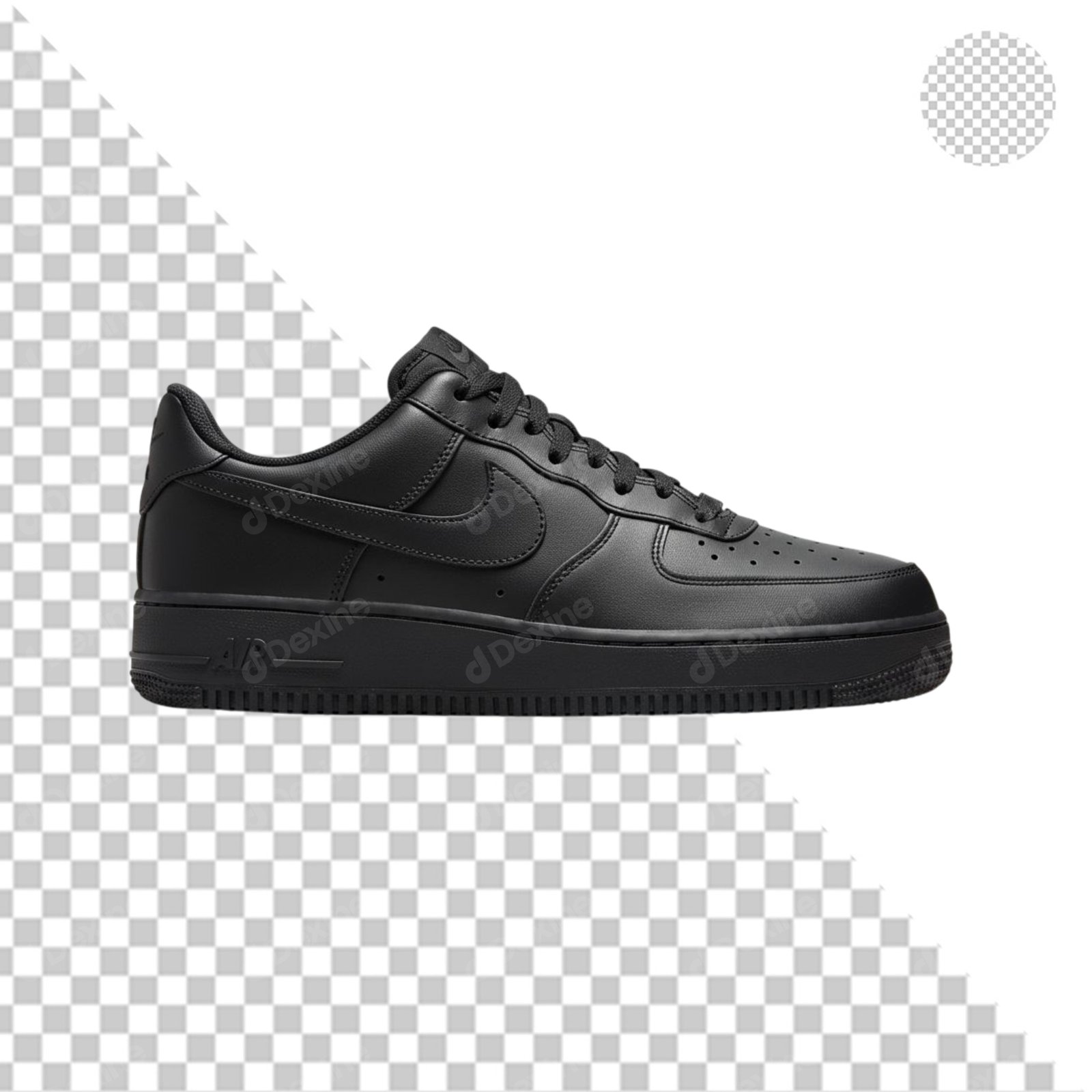 Black Athletic Sneaker Isolated Transparent PNG Cutout For Design