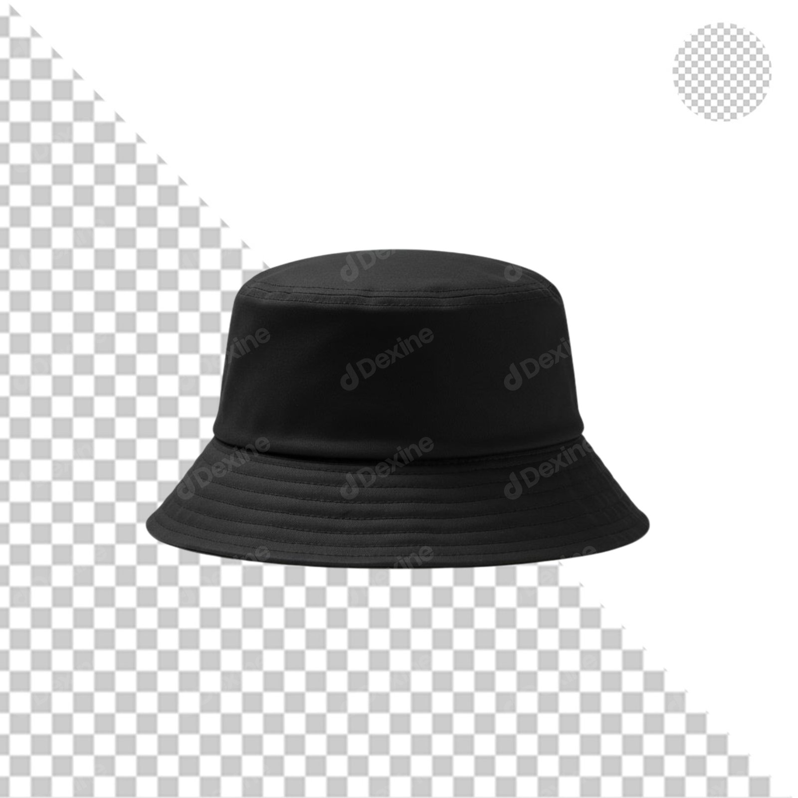 Black Bucket Hat Isolated Transparent PNG For Fashion Design