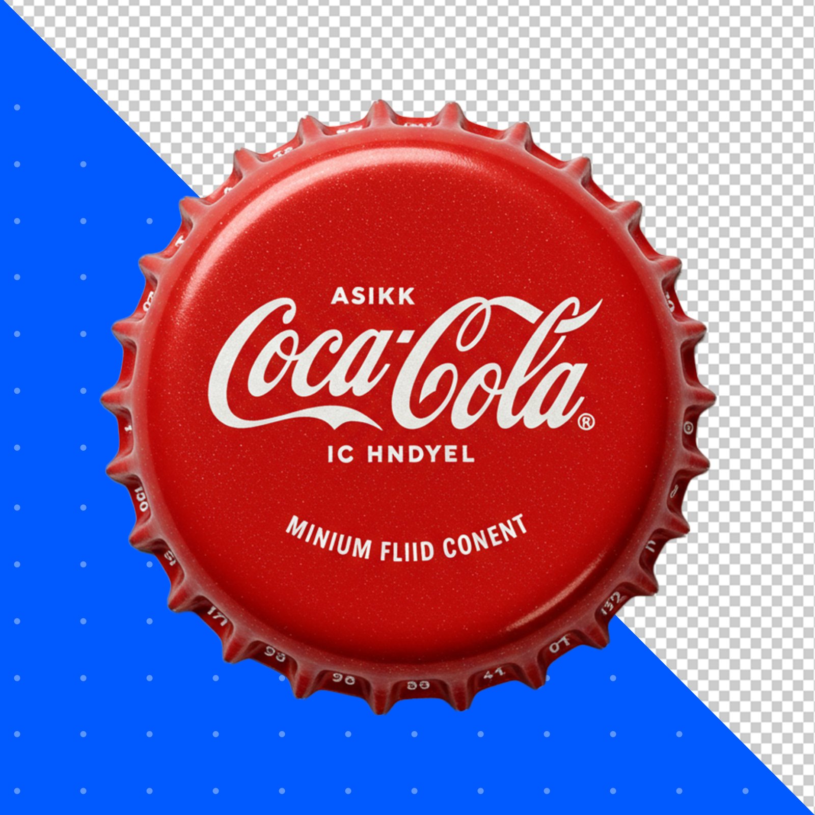 Coca Cola Bottle Cap With Classic Logo PNG Transparent Background