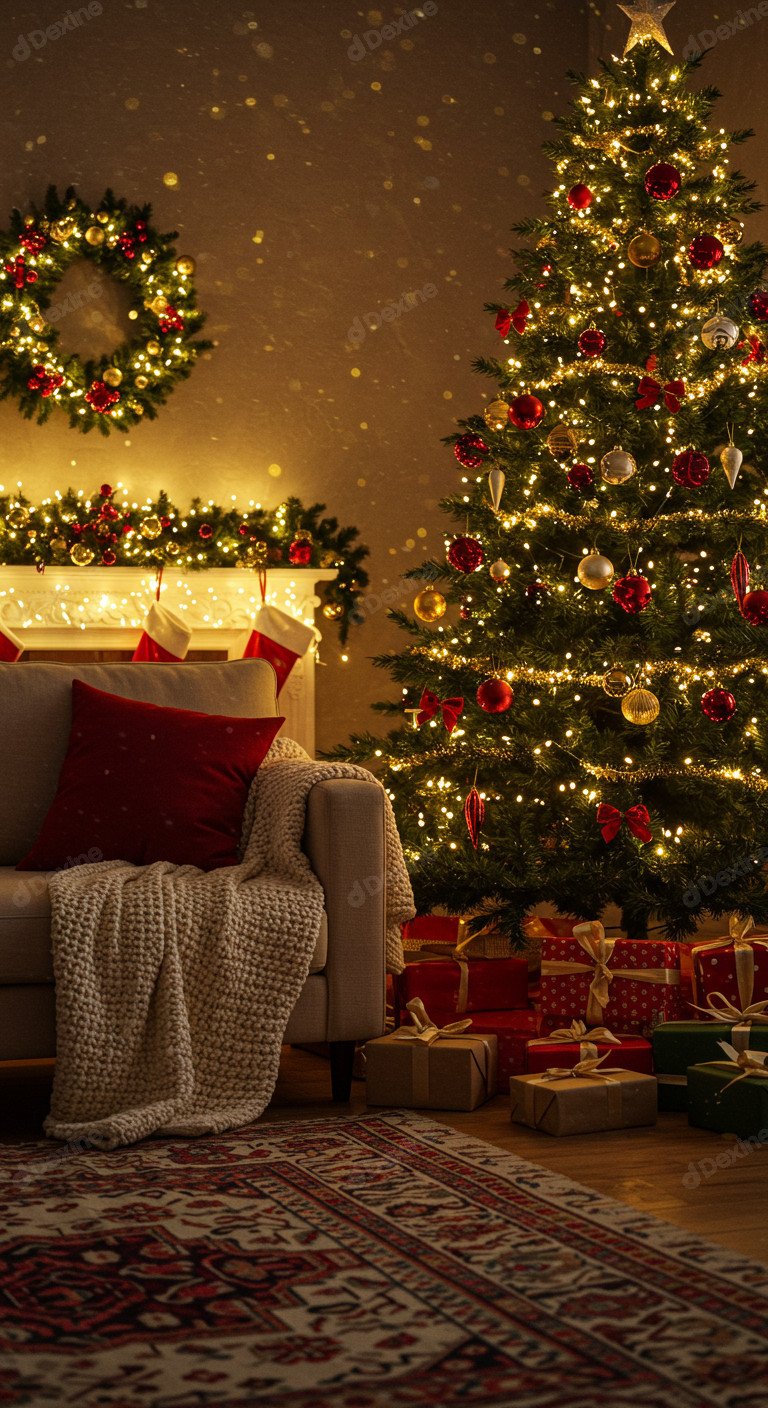 Cozy Christmas Living Room With Festive Season Vibe