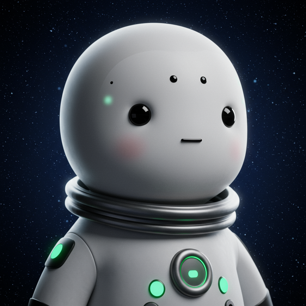 Cute 3D Astronaut Character In Space With Starry Background