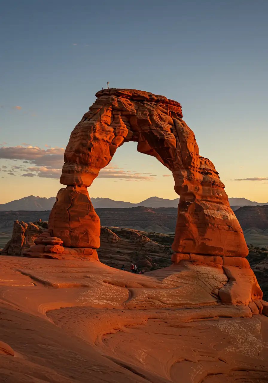 Delicate Arch At Sunset In Arches National Park