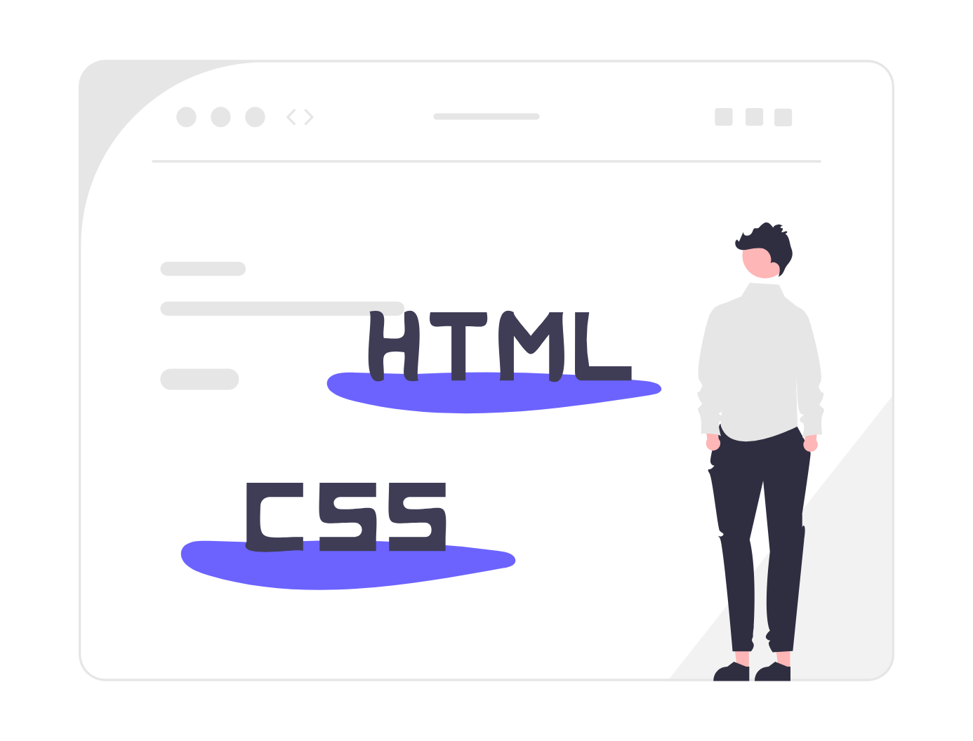 Developer Working With HTML And CSS On Browser Interface
