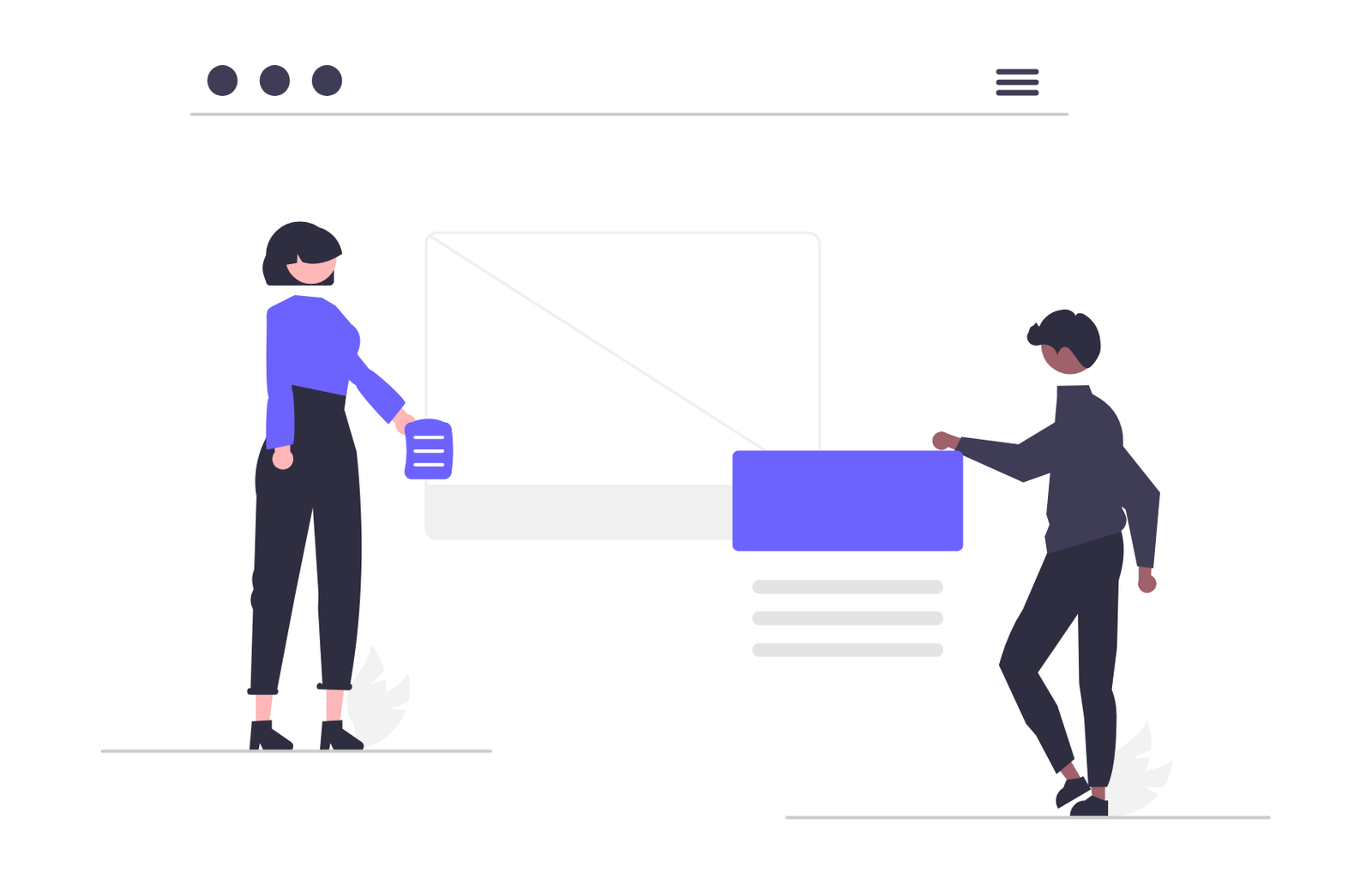 Flat Design Illustration Of Team Collaborating On Web Development