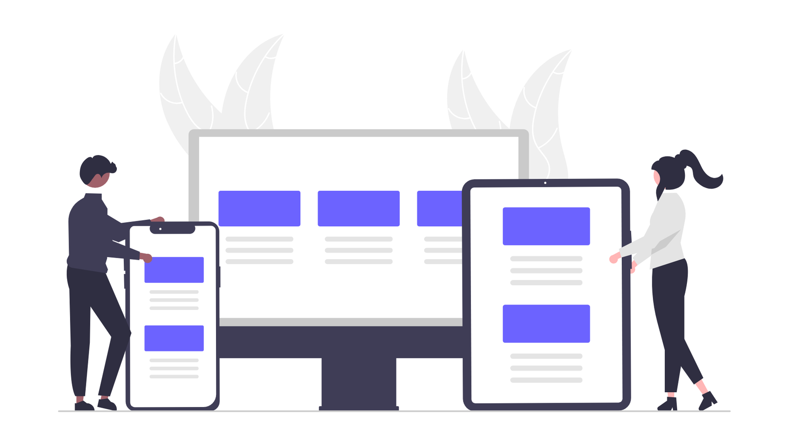 Flat Illustration Of Responsive Design Across Multiple Digital Devices