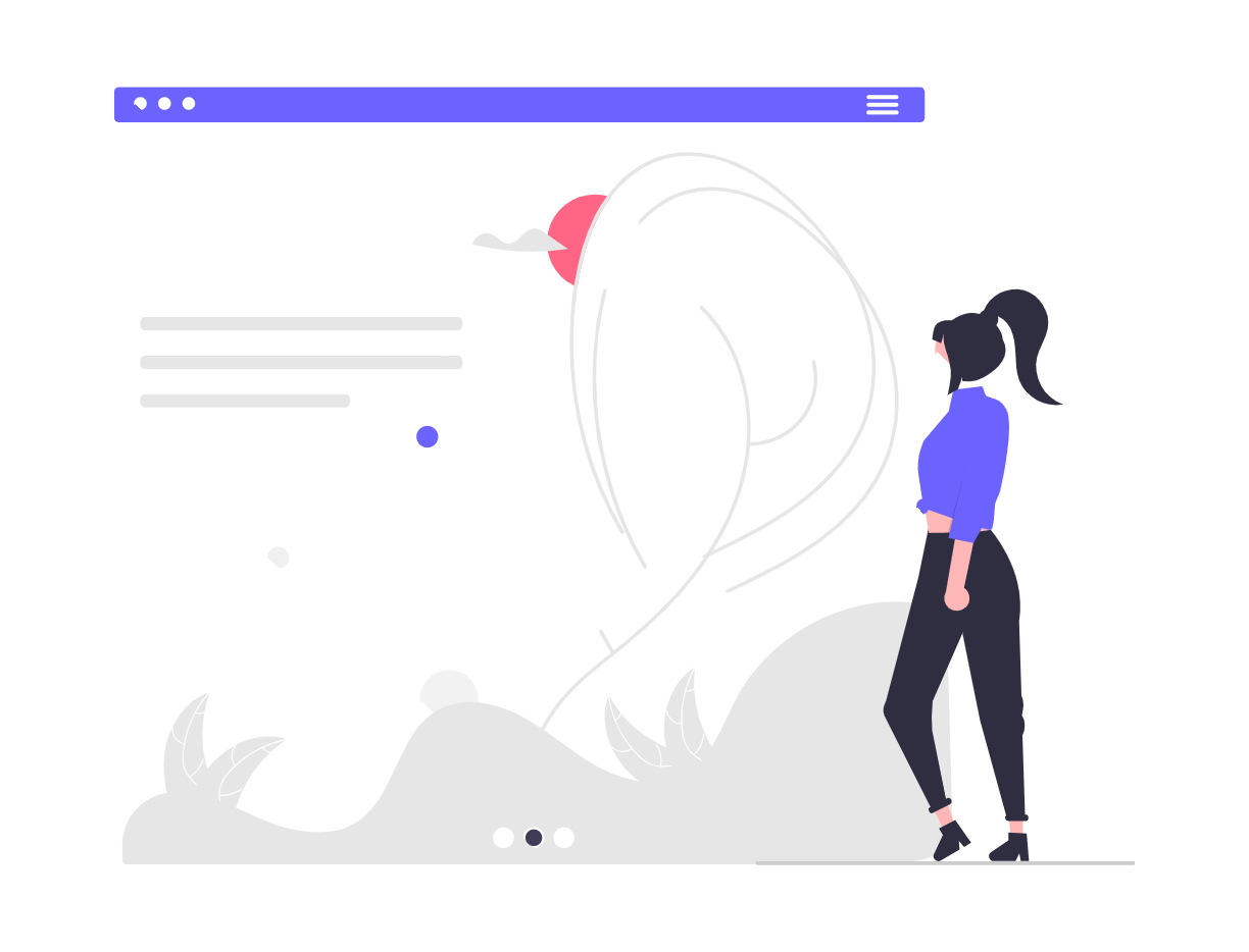 Flat Illustration Of Woman Analyzing Abstract Data On Browser