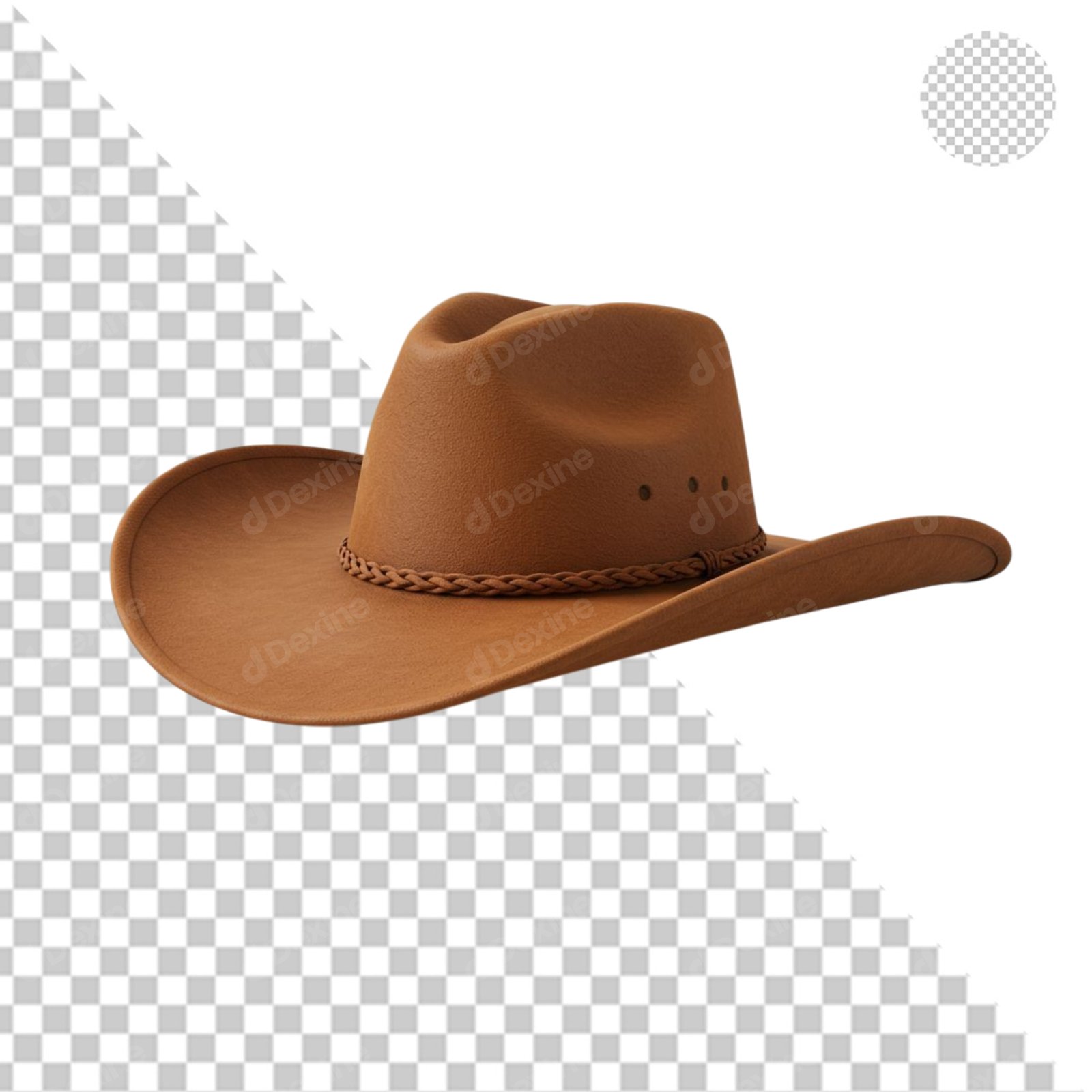 Isolated Brown Cowboy Hat Transparent PNG For Western Design Element