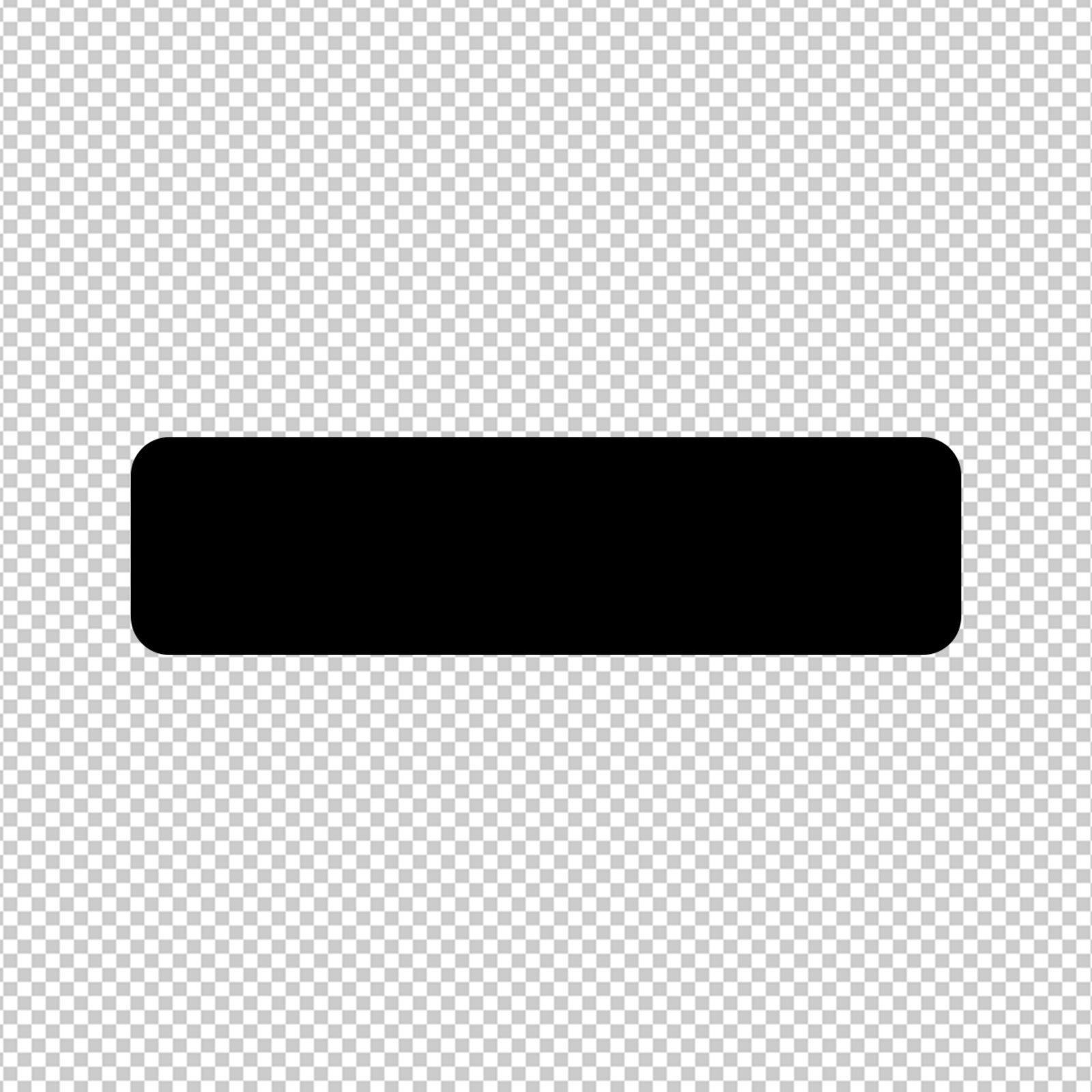 Isolated Solid Black Rectangle Bar Transparent PNG