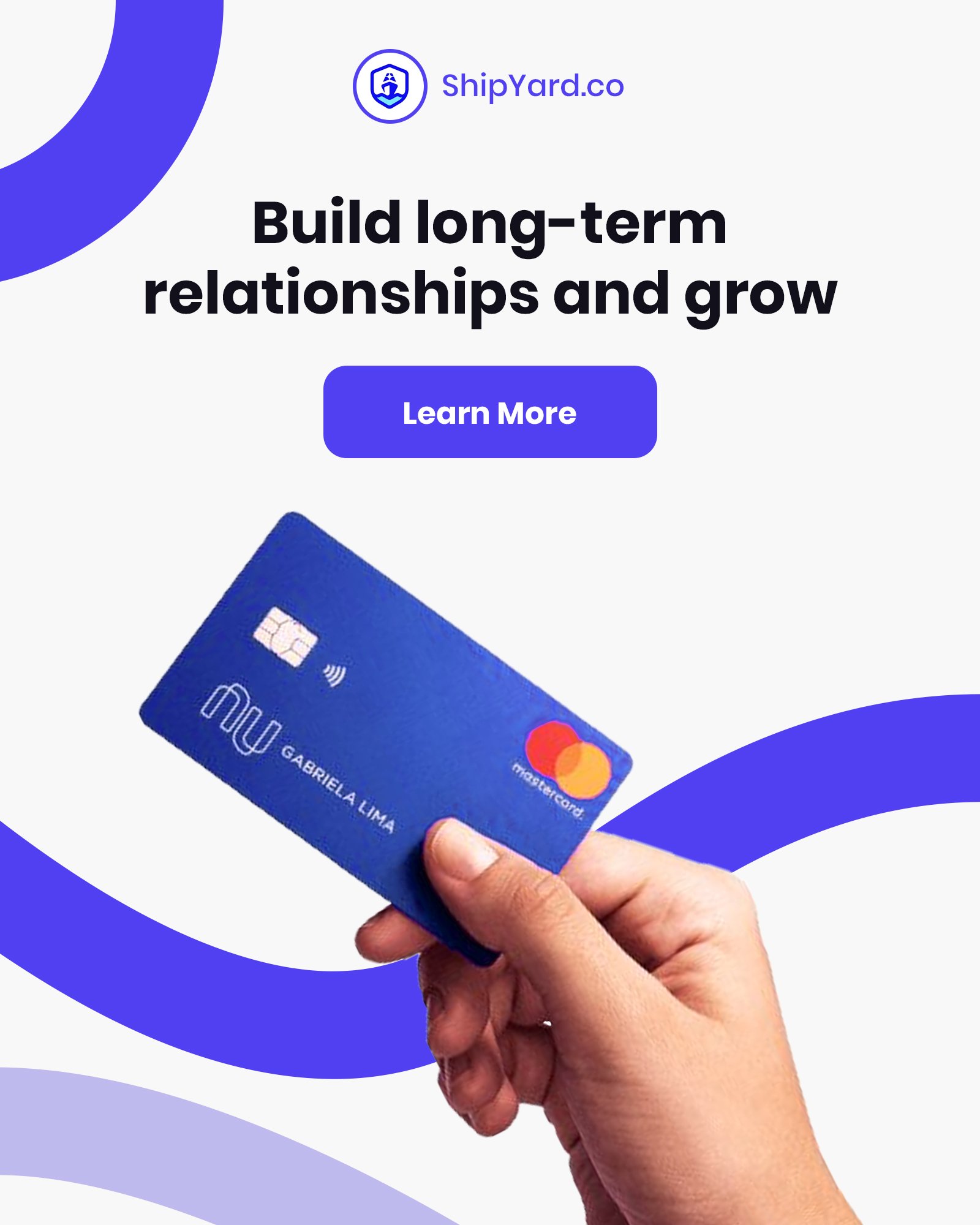 Modern Financial Service Promotion Social Media Template With Credit Card