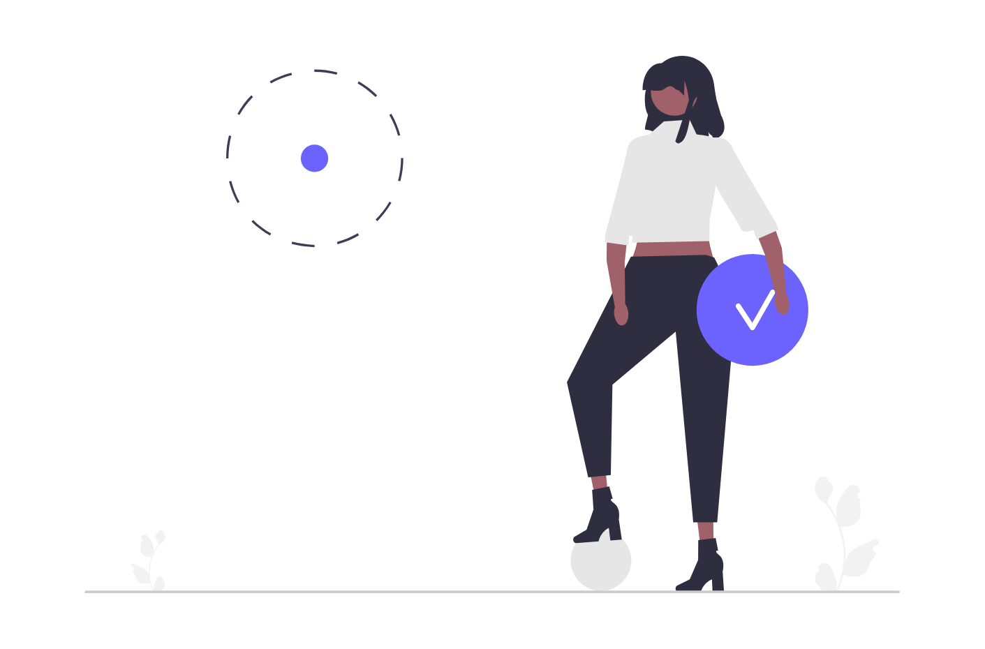 Modern Flat Design Illustration Of Goal Achievement And Verification