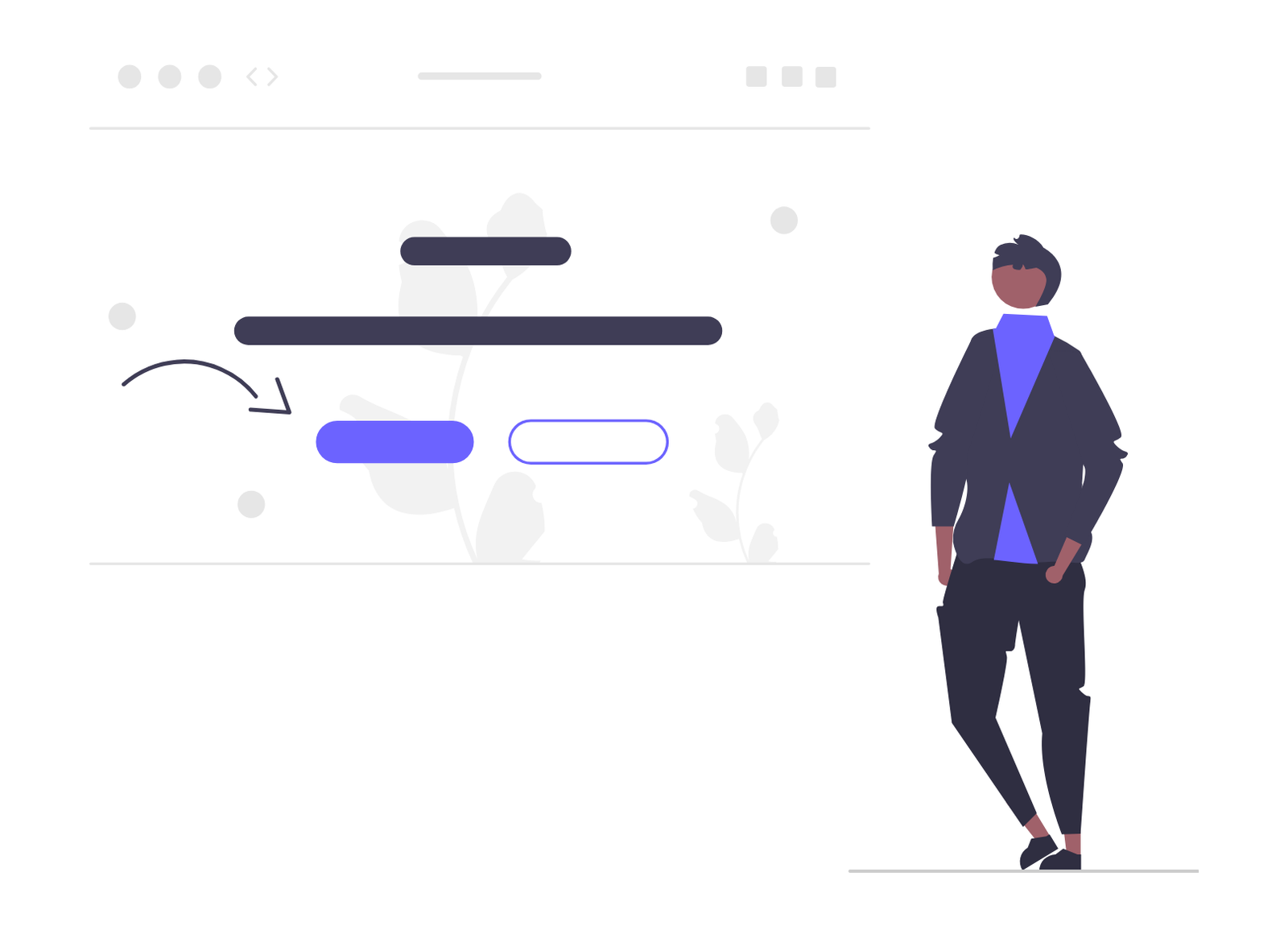 Modern Flat Design Web Development User Interface Illustration