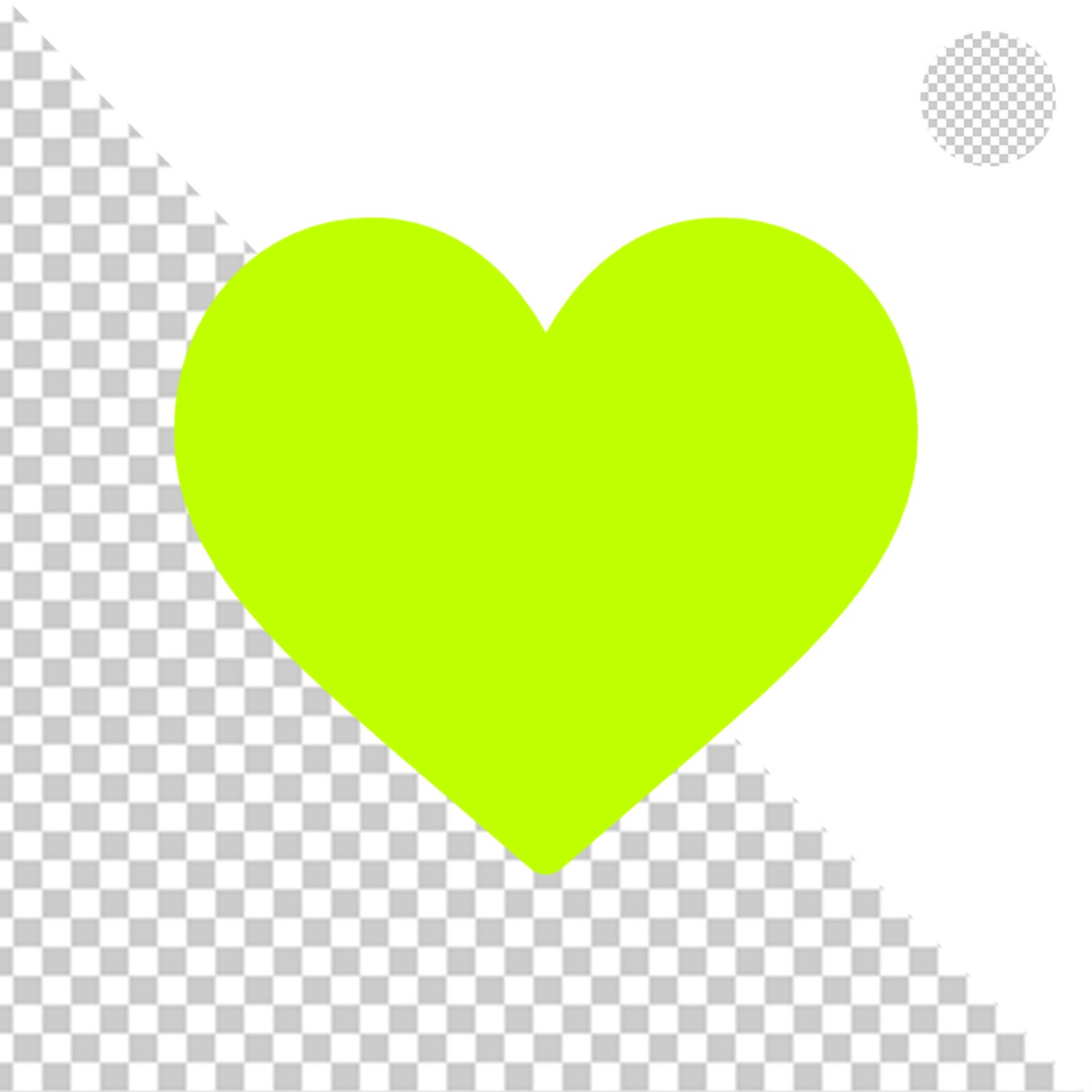 Neon Lime Green Square Shape With Transparent Background