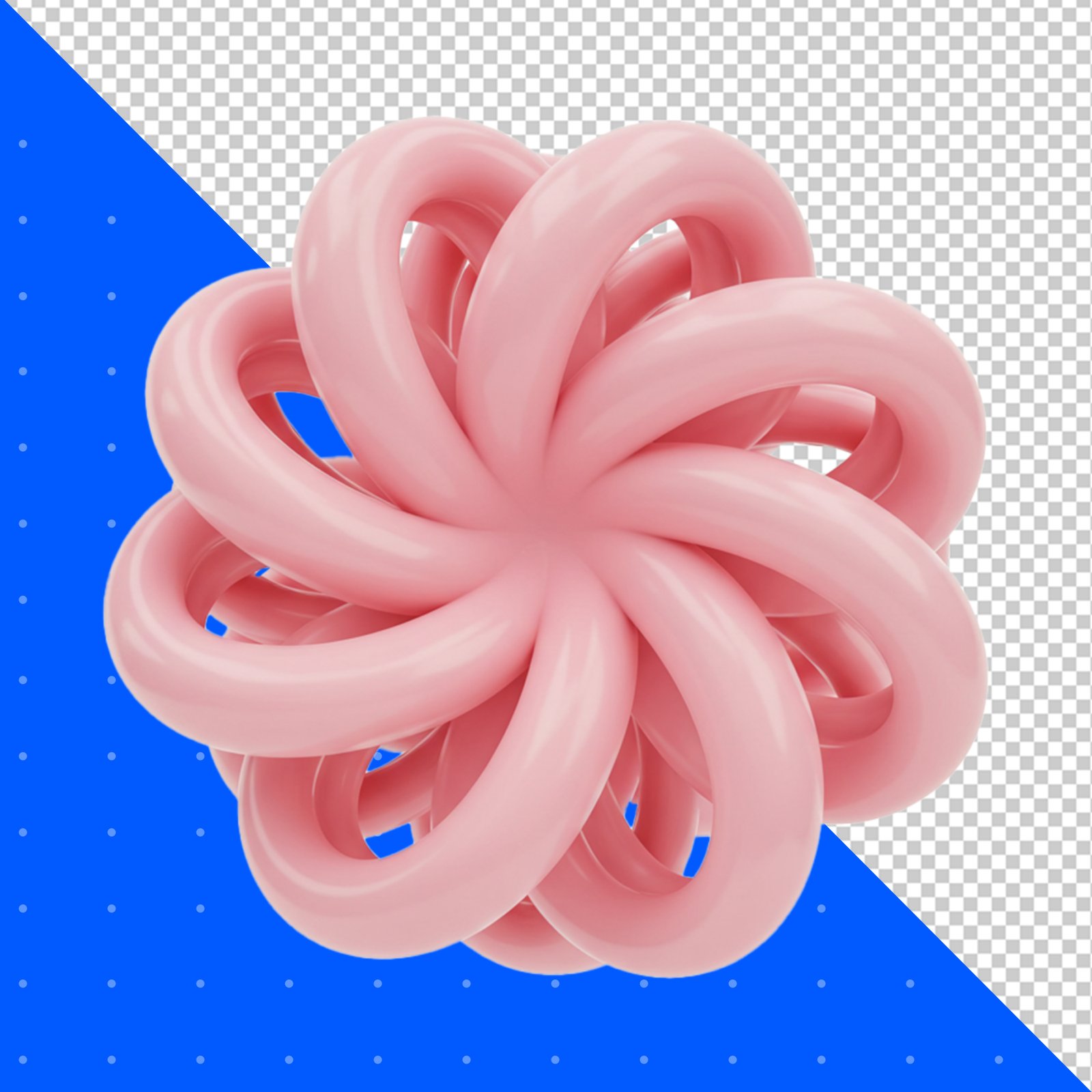 Pink Fluffy Spiral Shape With Soft Texture PNG Transparent Background