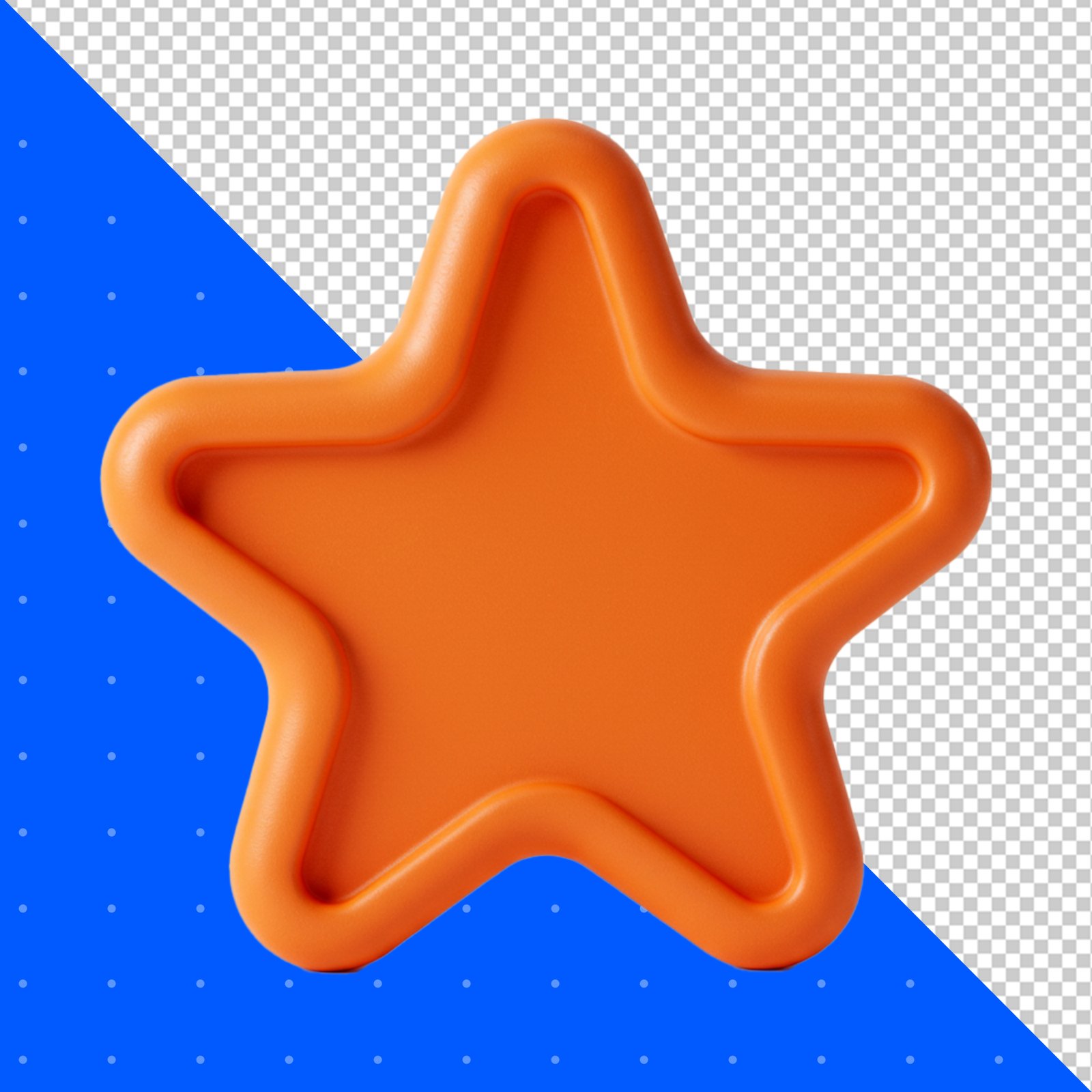 Smooth Orange Star Shape On A Light Background PNG Transparent Background 415882