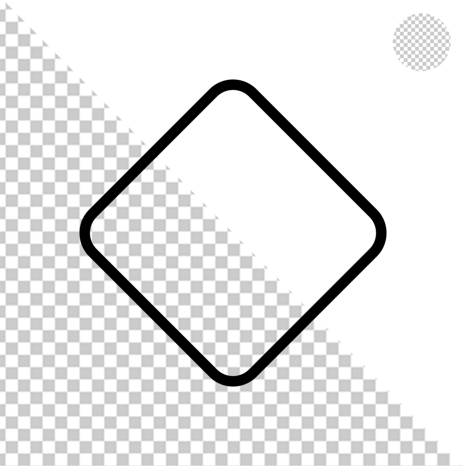 Solid Black Rectangle Shape Isolated On Transparent Background
