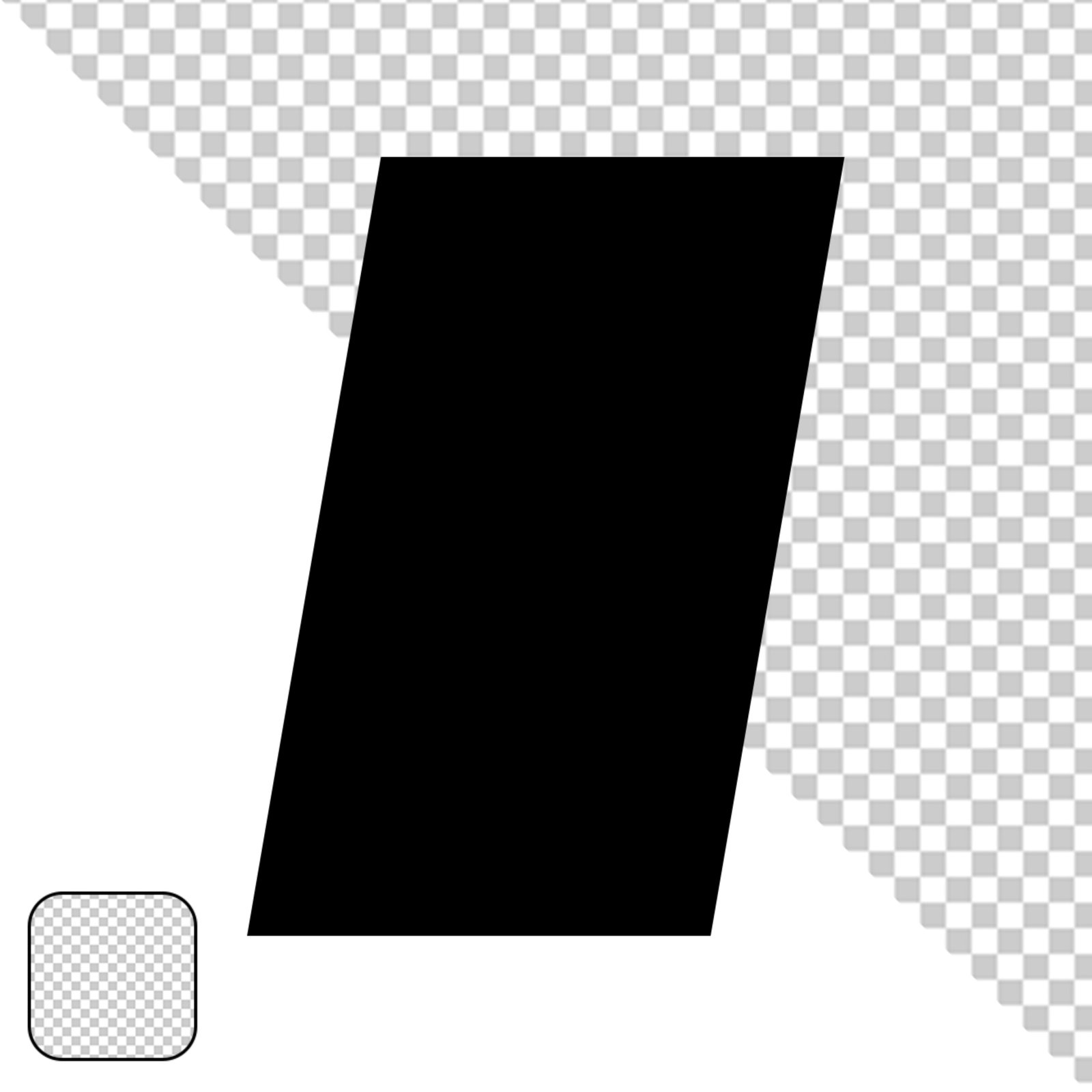 Solid Black Rectangle Shape Transparent PNG Element 502093