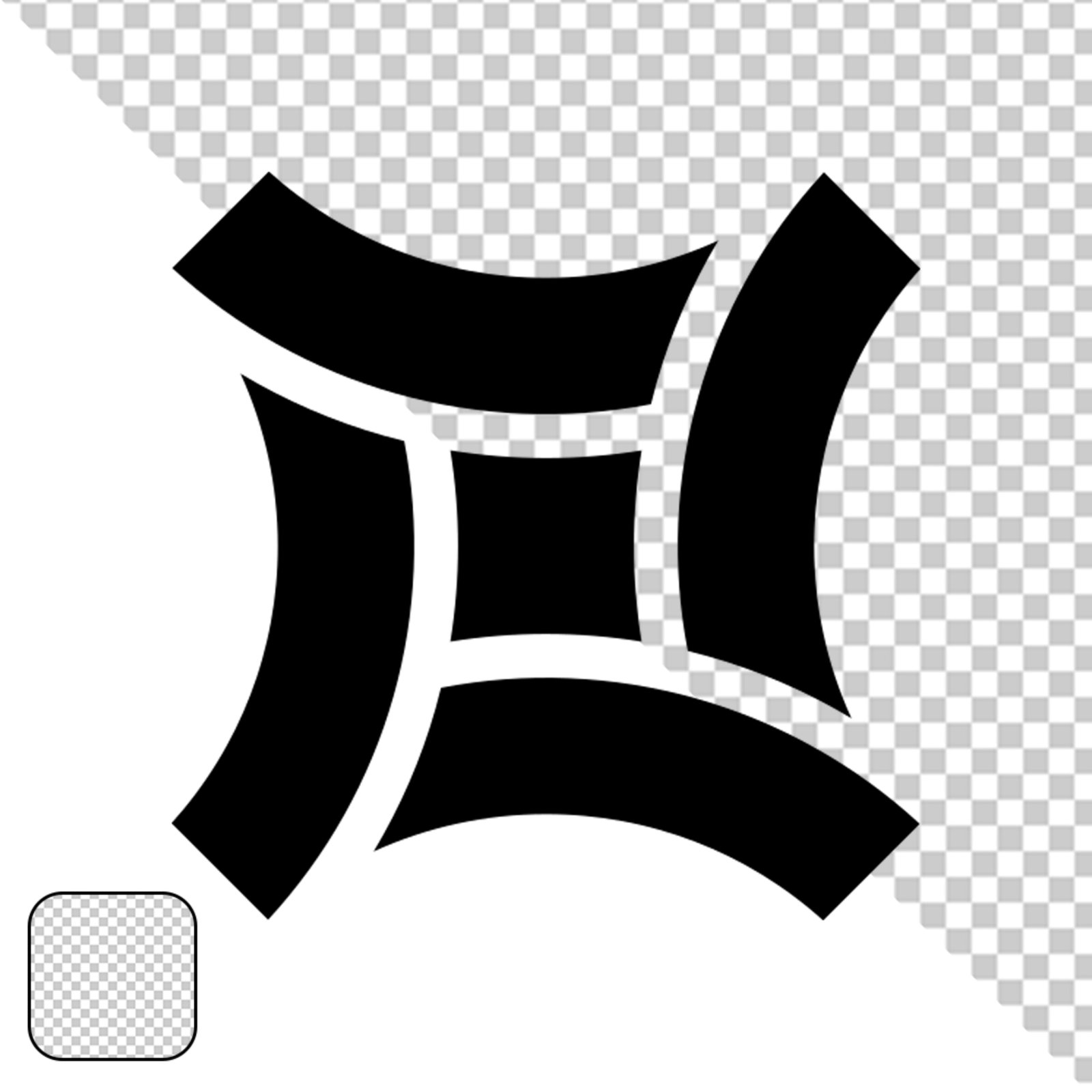 Solid Black Square Design Element With Transparent Background 837588