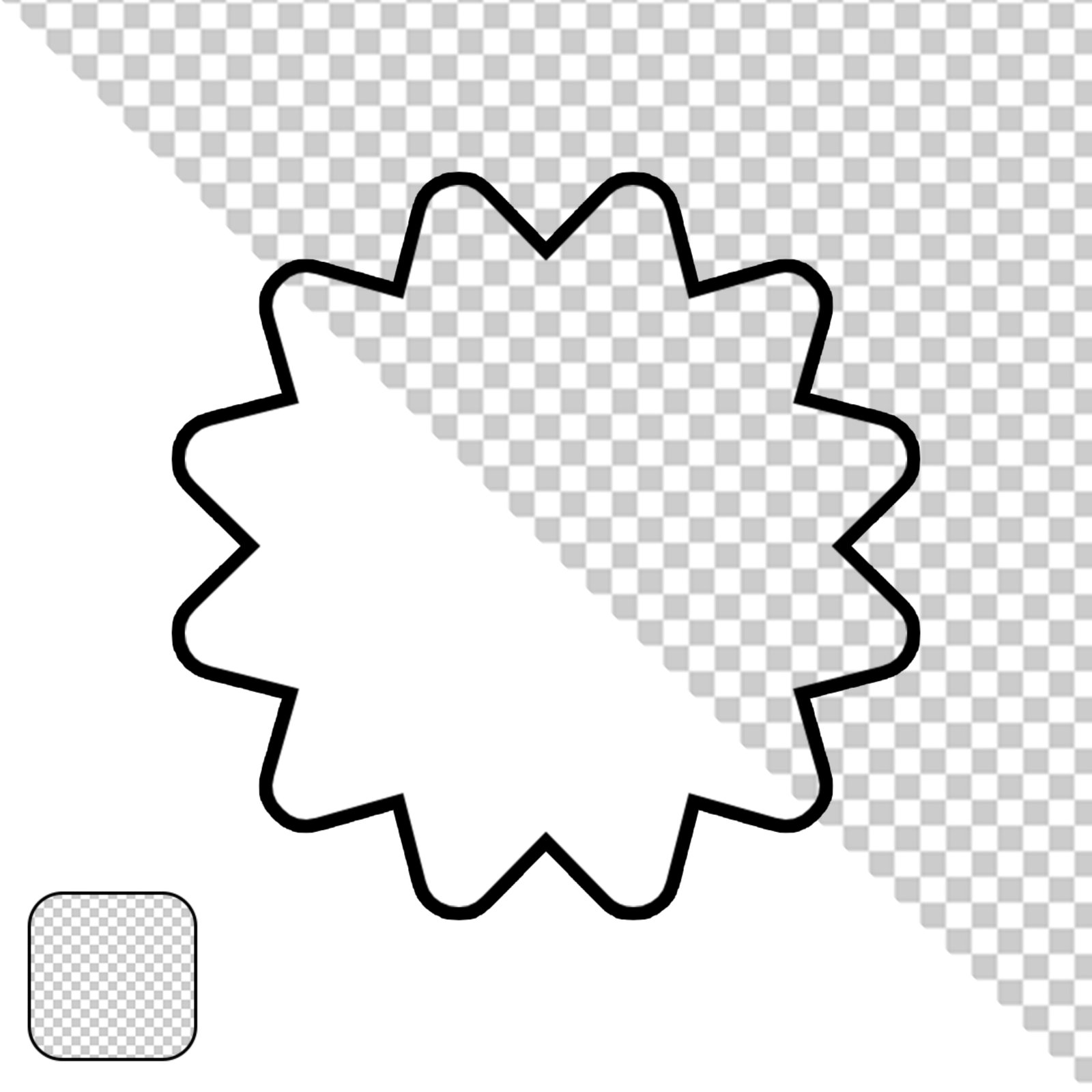 Solid Black Square Geometric Shape Transparent PNG Cutout Element