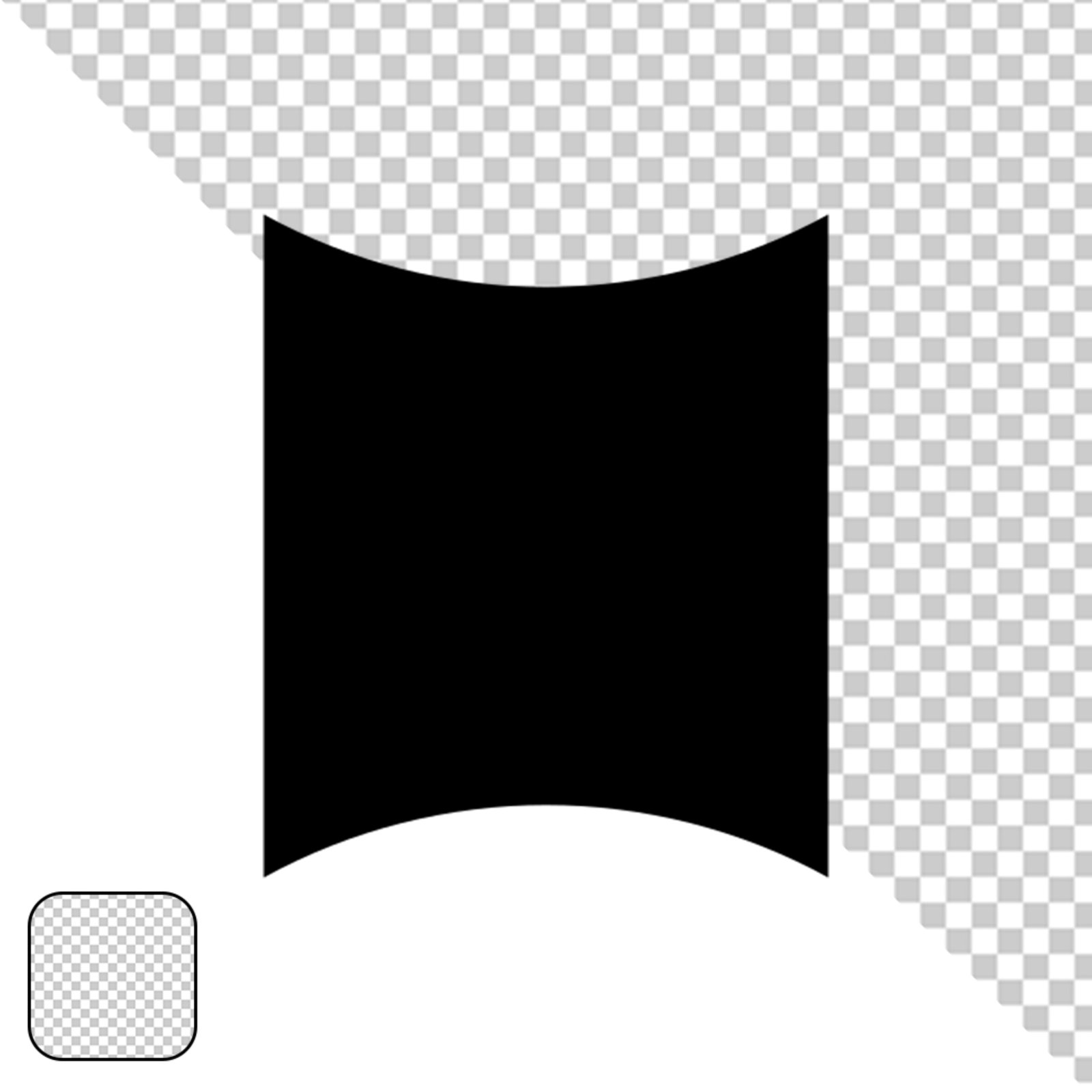 Solid Black Square Geometric Transparent PNG Design Element