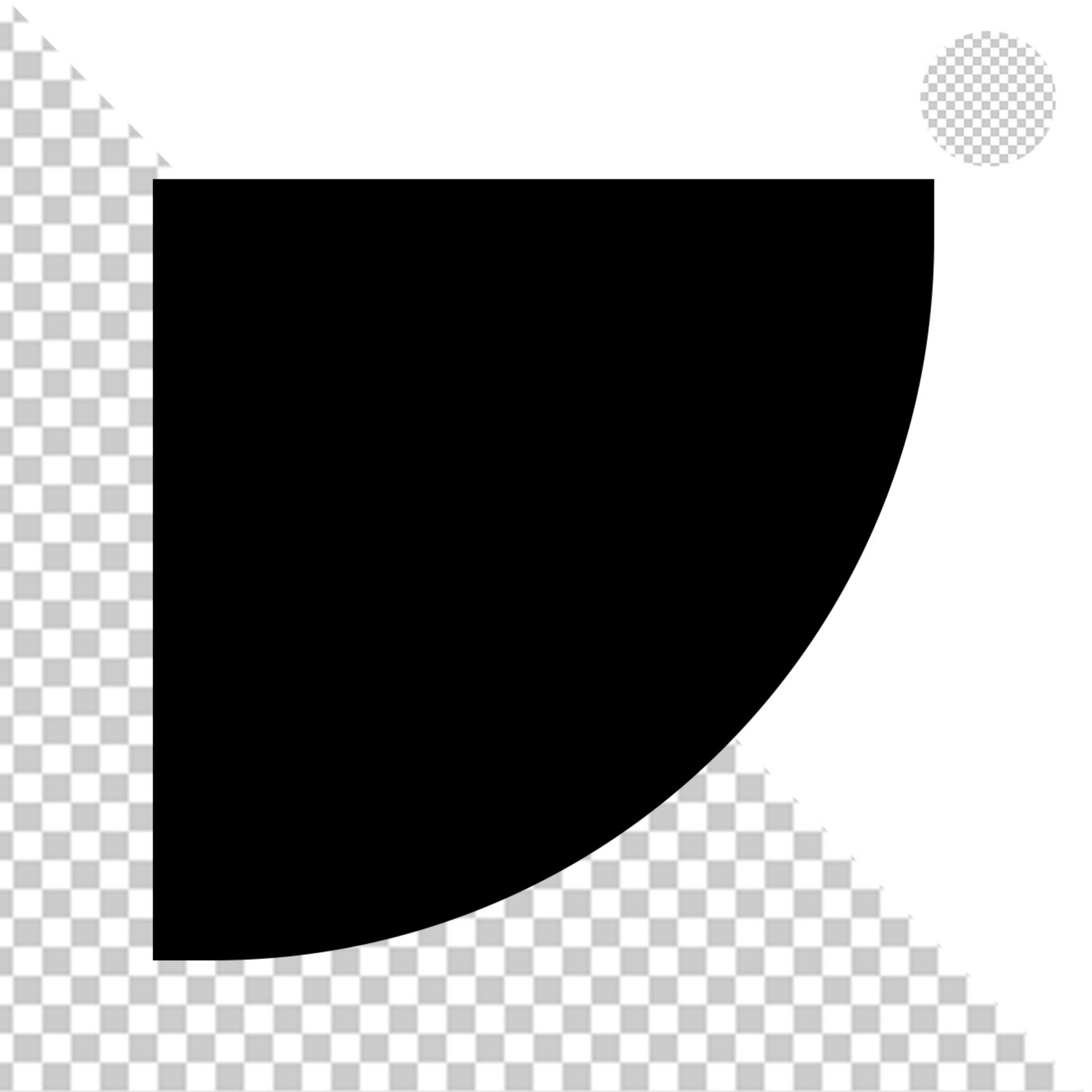 Solid Black Square Shape Isolated On Transparent Background