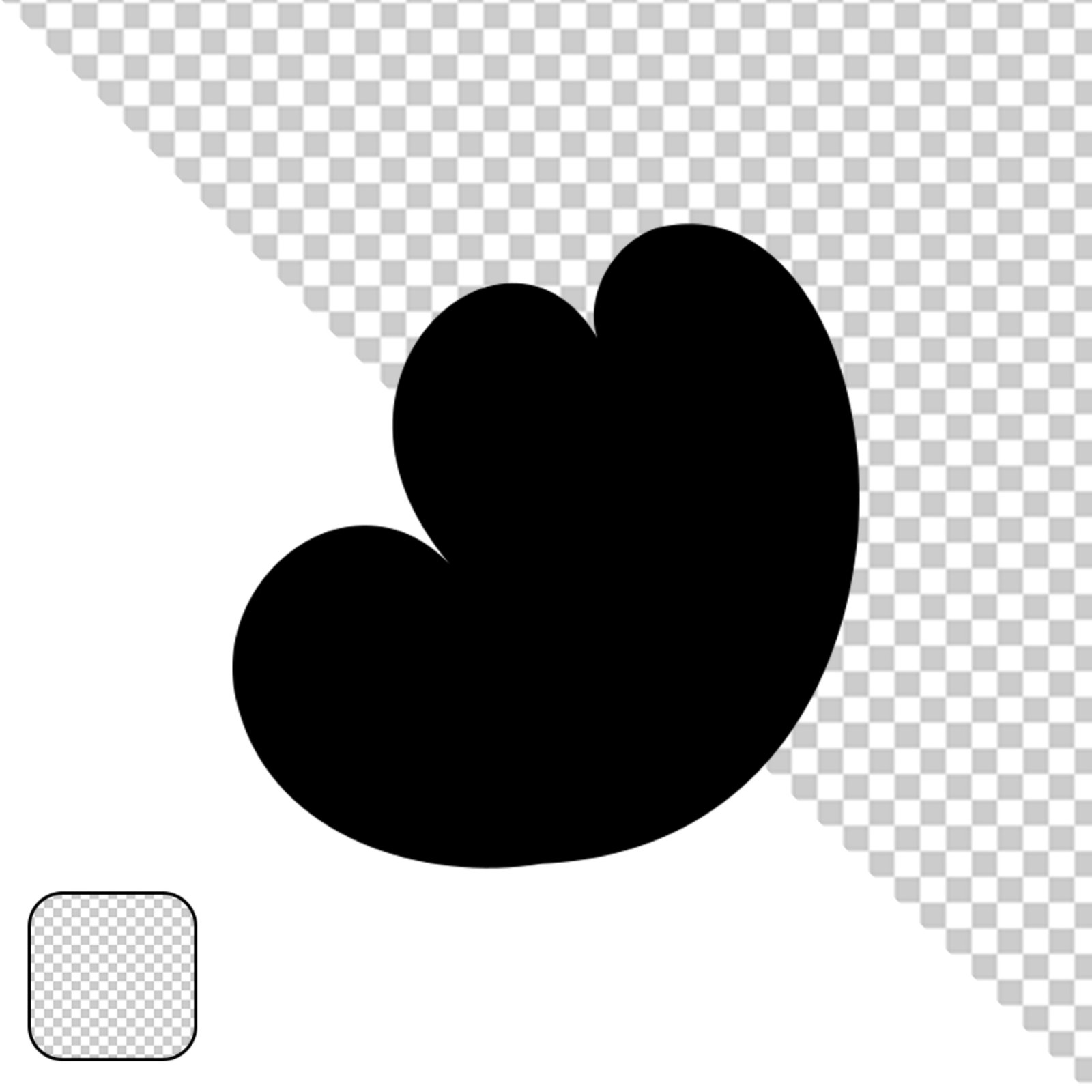 Solid Black Square Shape Transparent PNG Cutout Design Element