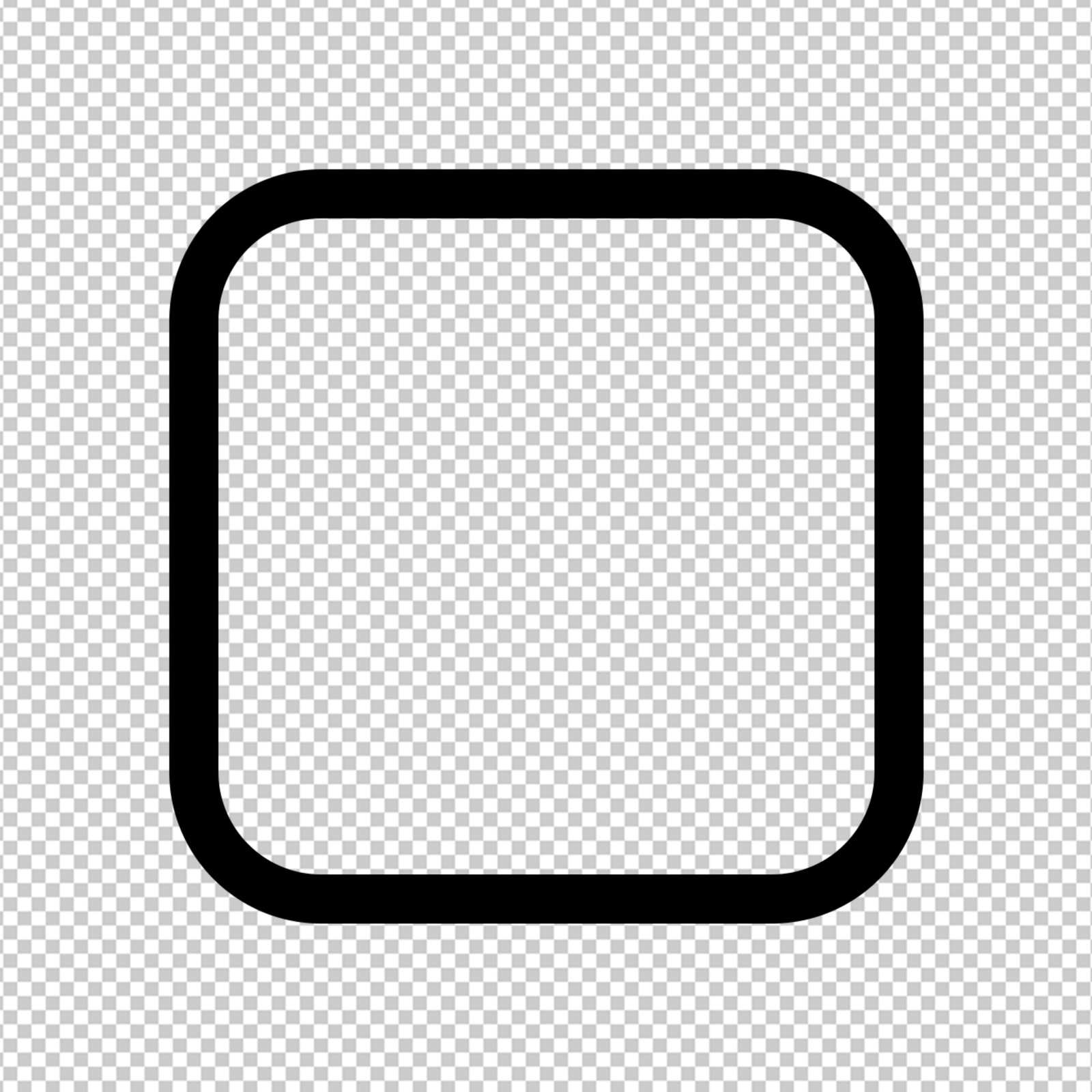 Solid Black Square Shape Transparent PNG Design Element