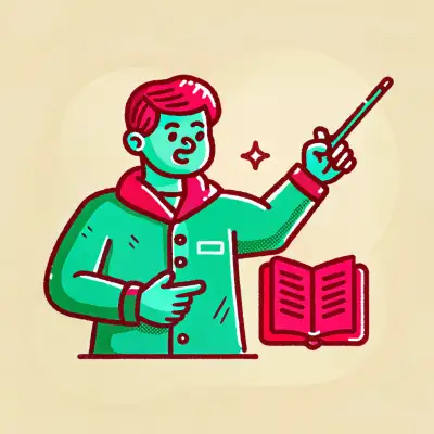 Coach teaching holding a wand