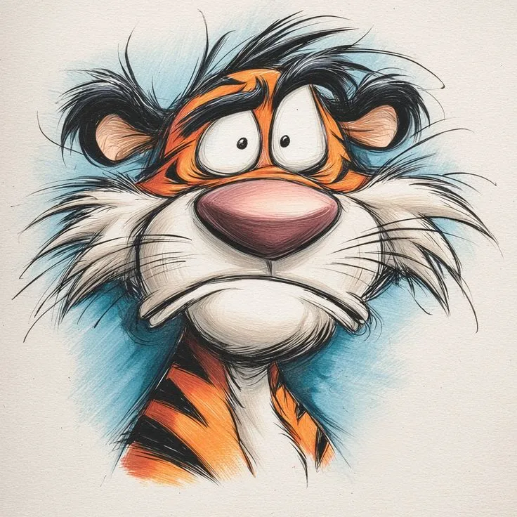 Found a good expressive cartoon SREF Code yesterday.  Check it out: Confused Tiger, 1950 style cartoon mascot, headshot, isolated, flat white background --chaos 15 --sref 244613235 --stylize 125