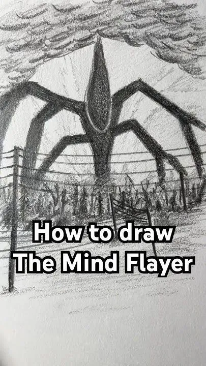 How to draw The Mind Flayer from Stranger Things! Easy! #art #strangerthings #howtodraw