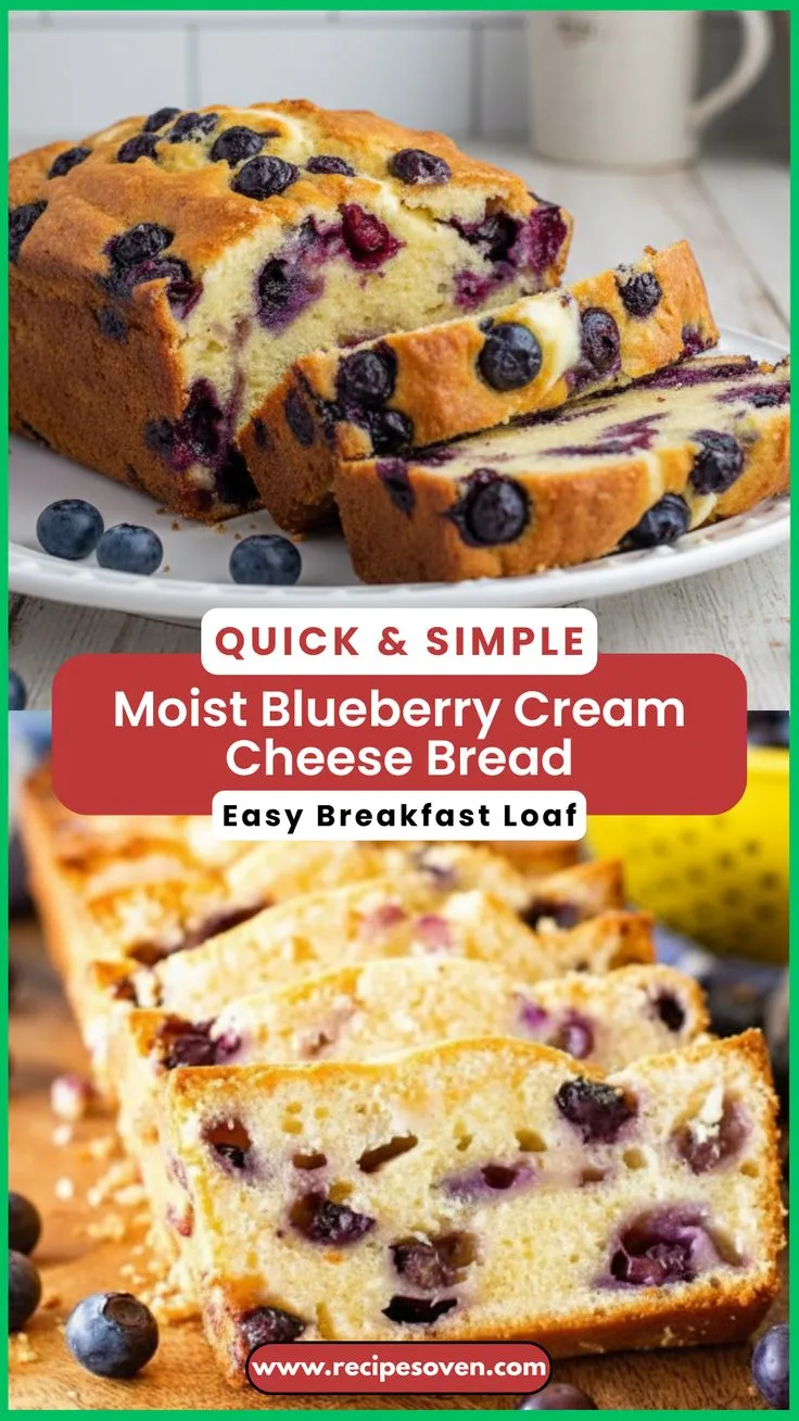 Moist Blueberry Cream Cheese Bread That Everyone Loves