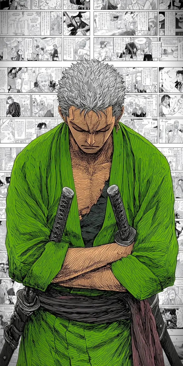 an older man with his arms crossed in front of a wall full of comic books