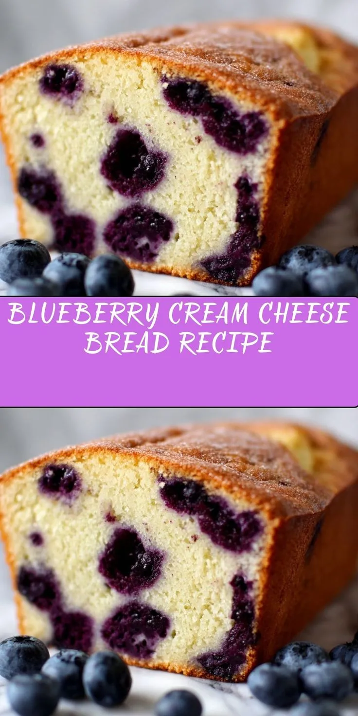 Blueberry Cream Cheese Bread Recipe for Easy Breakfast