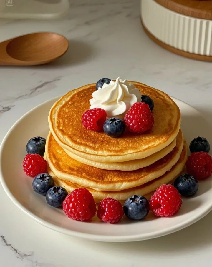 🍳✨ Perfect Fluffy Pancakes! ✨🍳Start your day right with these easy, fluffy pancakes!🛒 Ingredients:✔️ Flour, sugar, and baking powder✔️ Milk and eggs✔️ Butter and vanilla extract👩‍🍳 Steps:1️⃣ Mix dry and wet ingredients separately, then combine.2️⃣ Cook on