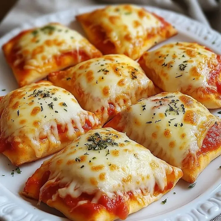 🧀🍕Homemade Cheesy Pizza Pockets 🧀🍕