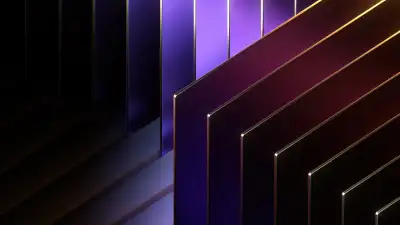 Geometric, Purple abstract, 5K, Layers, Metallic