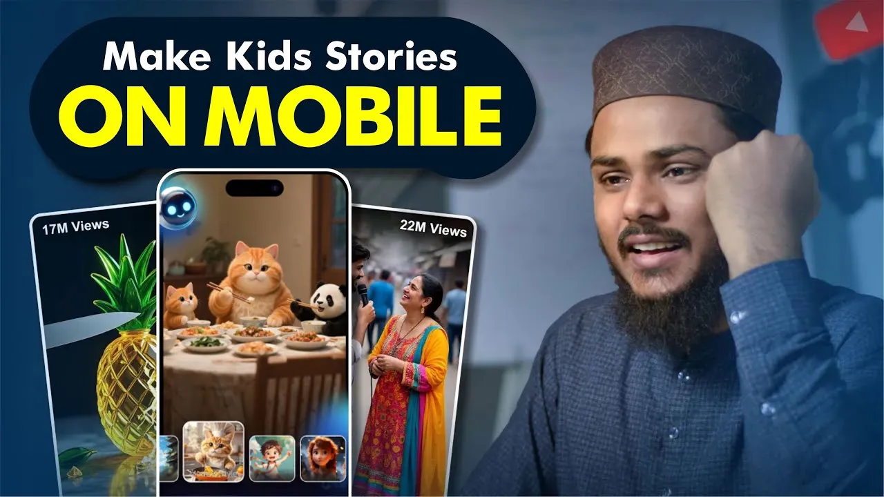 How to Make 3D Animated Kids' Story Videos with AI Using Mobile Phone ! | F Guide