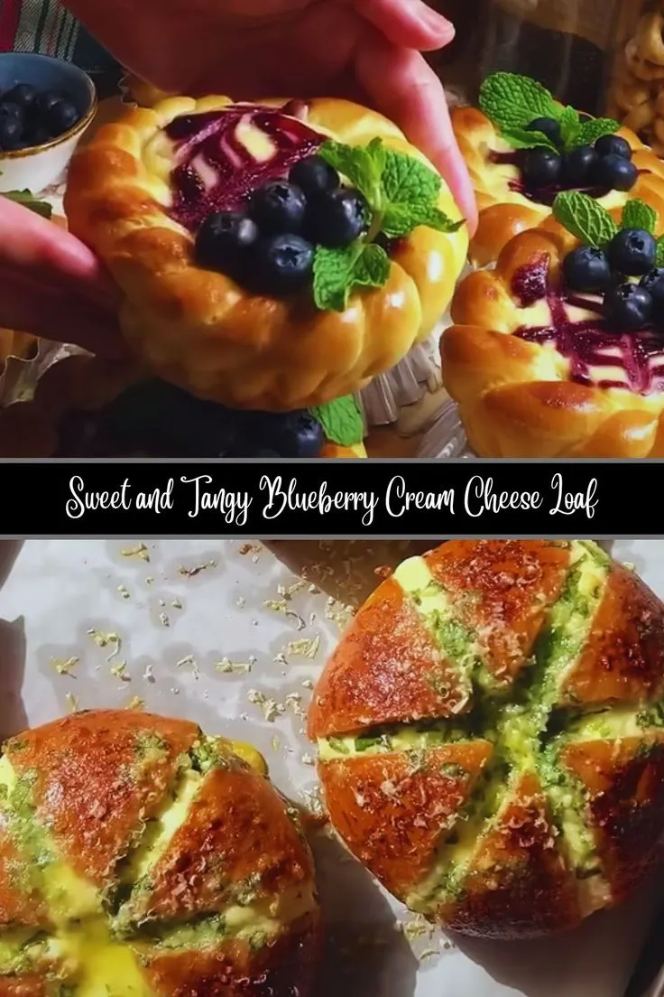 Sweet and Tangy Blueberry Cream Cheese Loaf