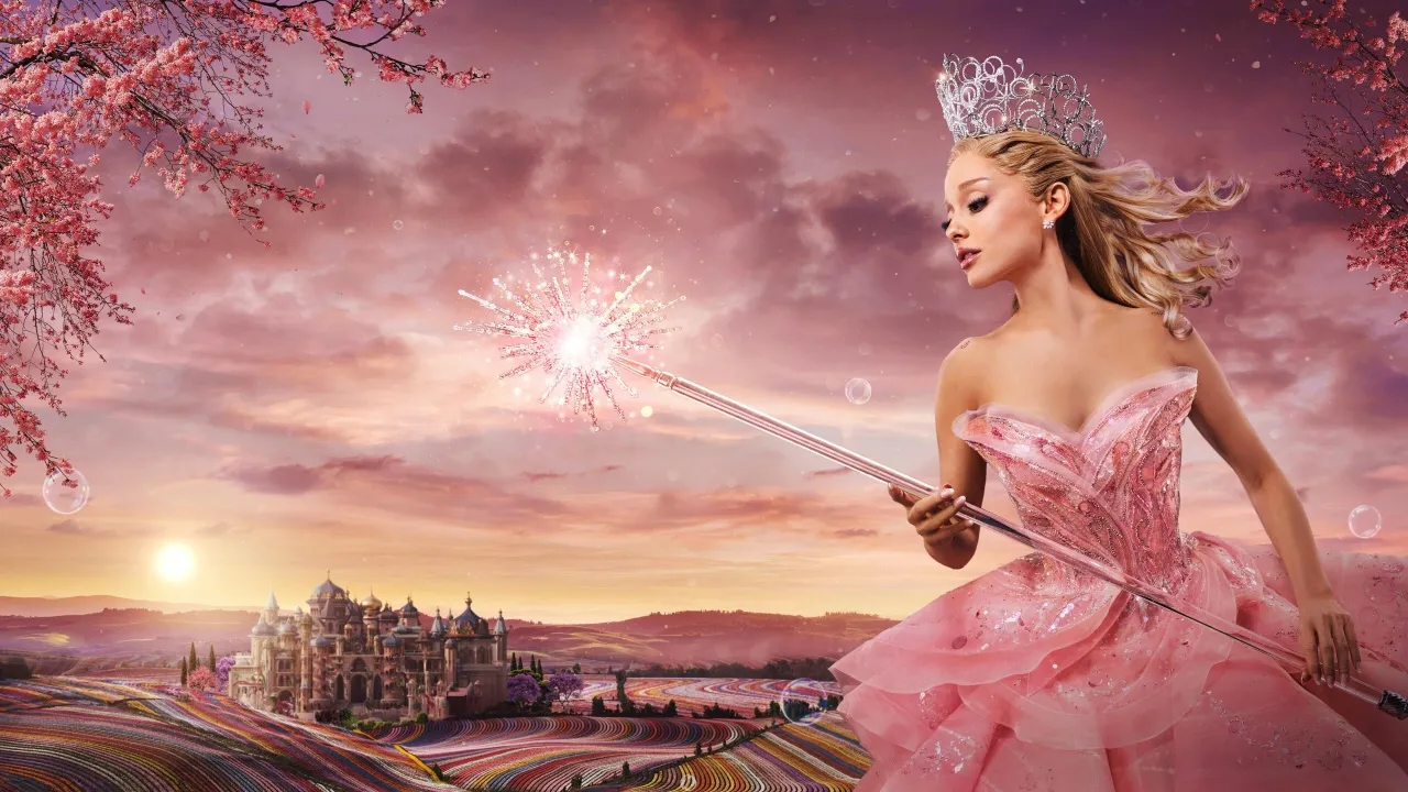 Glinda, Pink aesthetic, Ariana Grande, Wicked, Fairy, Pink dress
