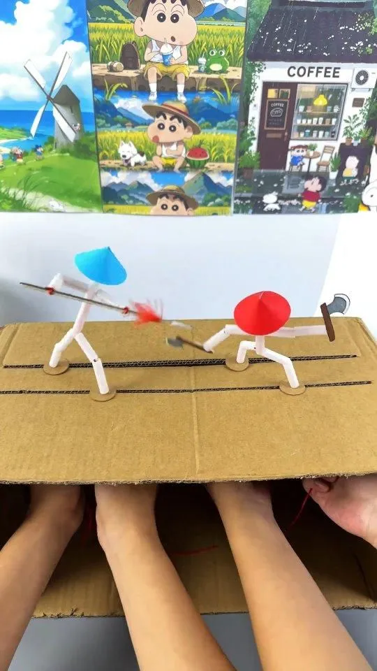 Teach you how to make a super fun bamboo figure with straws~ You can also play a two-player competition. It's so fun that it's definitely worth putting down your phone and giving it a try!