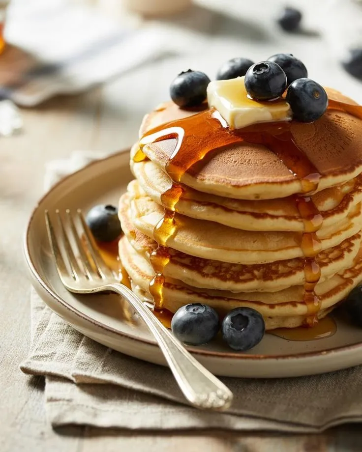Fluffy Homemade Pancakes Recipe -
