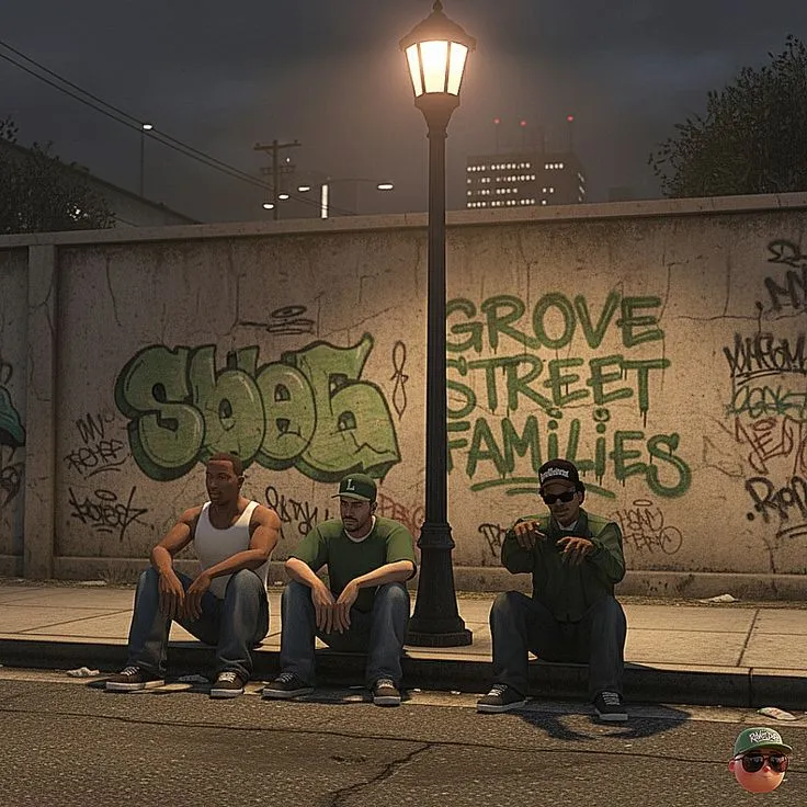 Carl, CJ, Sweet, Ryder, Gta San Andreas