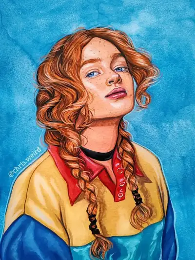 Maxine 🧡#MaxMayfield #StrangerThings #SadieSink #art #gouache