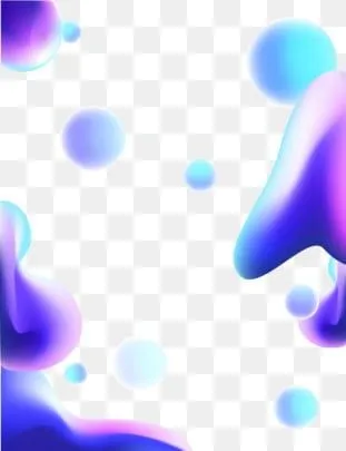 Blue Purple Gradient Fluid Ball, Irregular Pattern, Depth Of Field Effect, Poster PNG and Vector with Transparent Background for Free Download