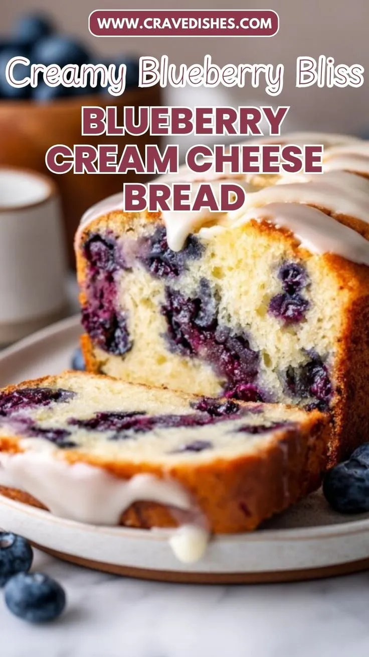 Blueberry Cream Cheese Bread Recipe with Swirled Filling